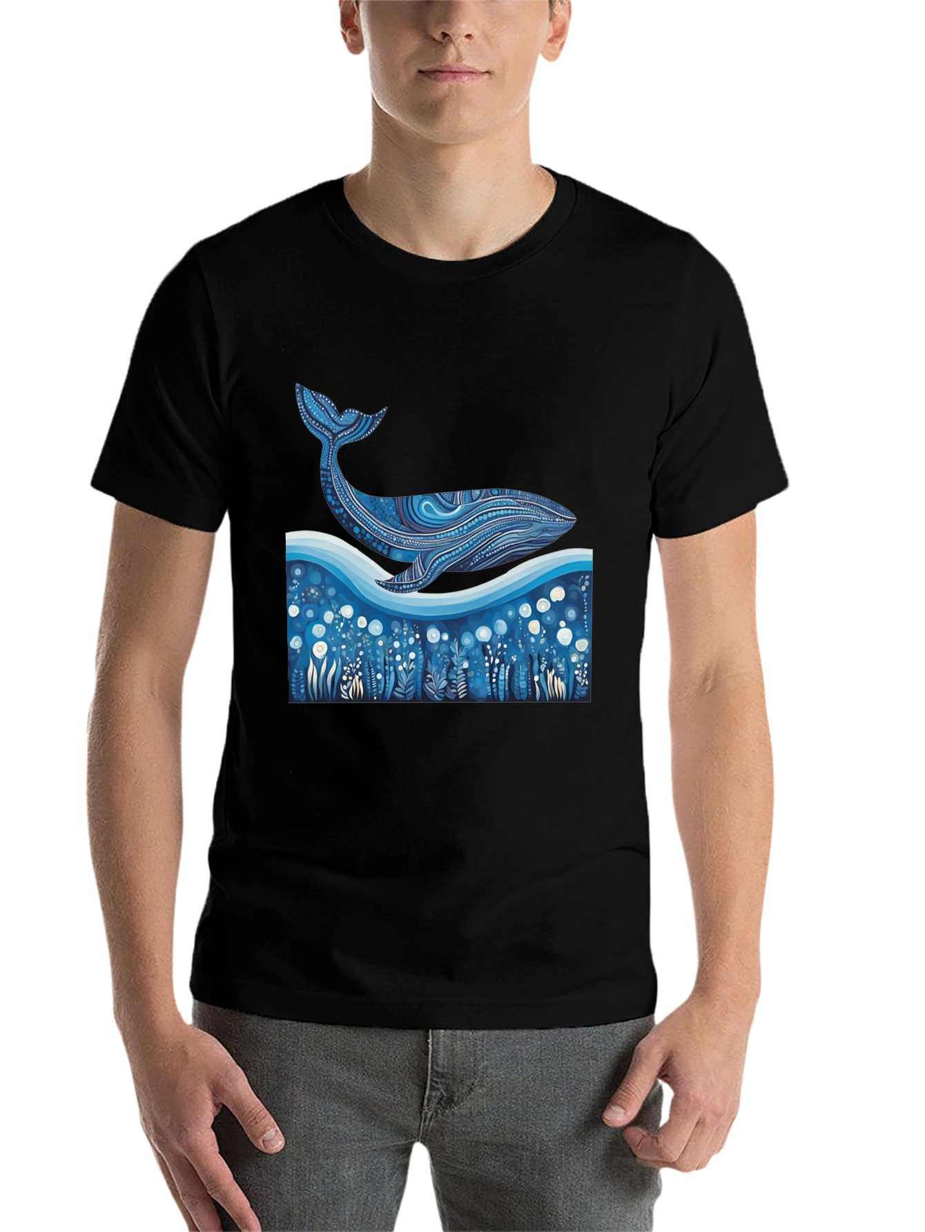 Whale Graphic Tee - Unique Ocean Art Print - 7