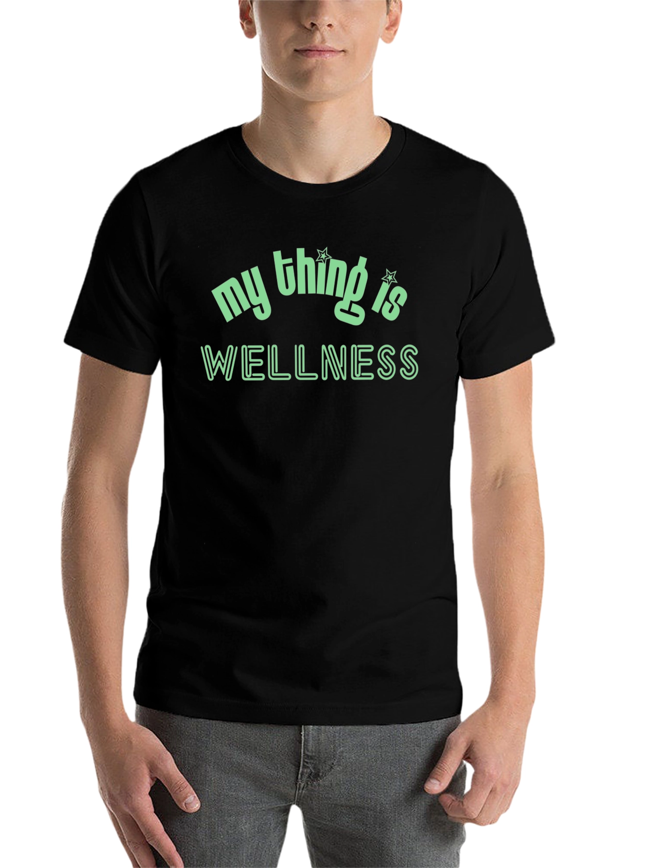 Black My Thing Is Wellness T-Shirt view 7
