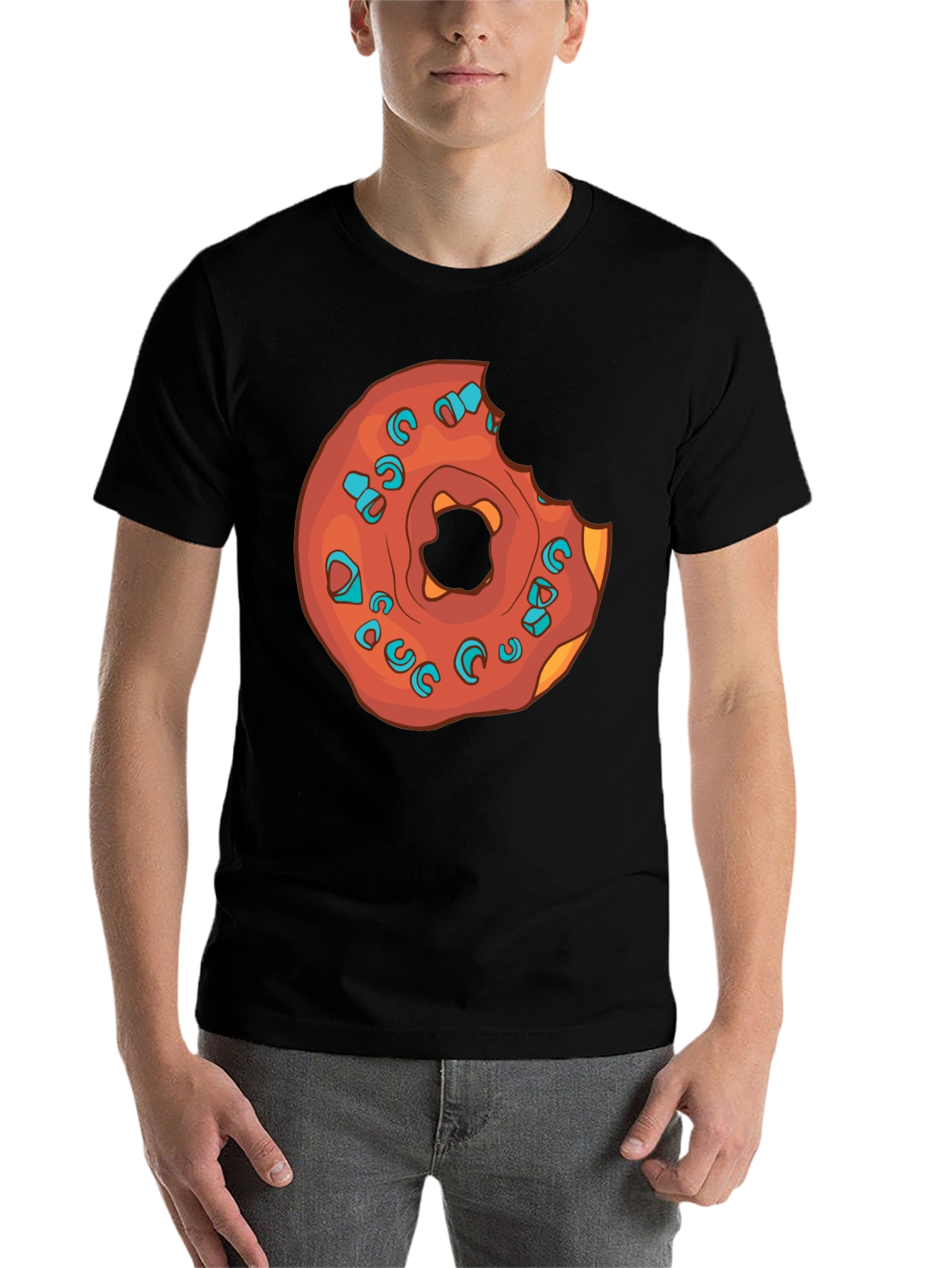 Black Donut Graphic Black T-Shirt - Sweet Style! view 7
