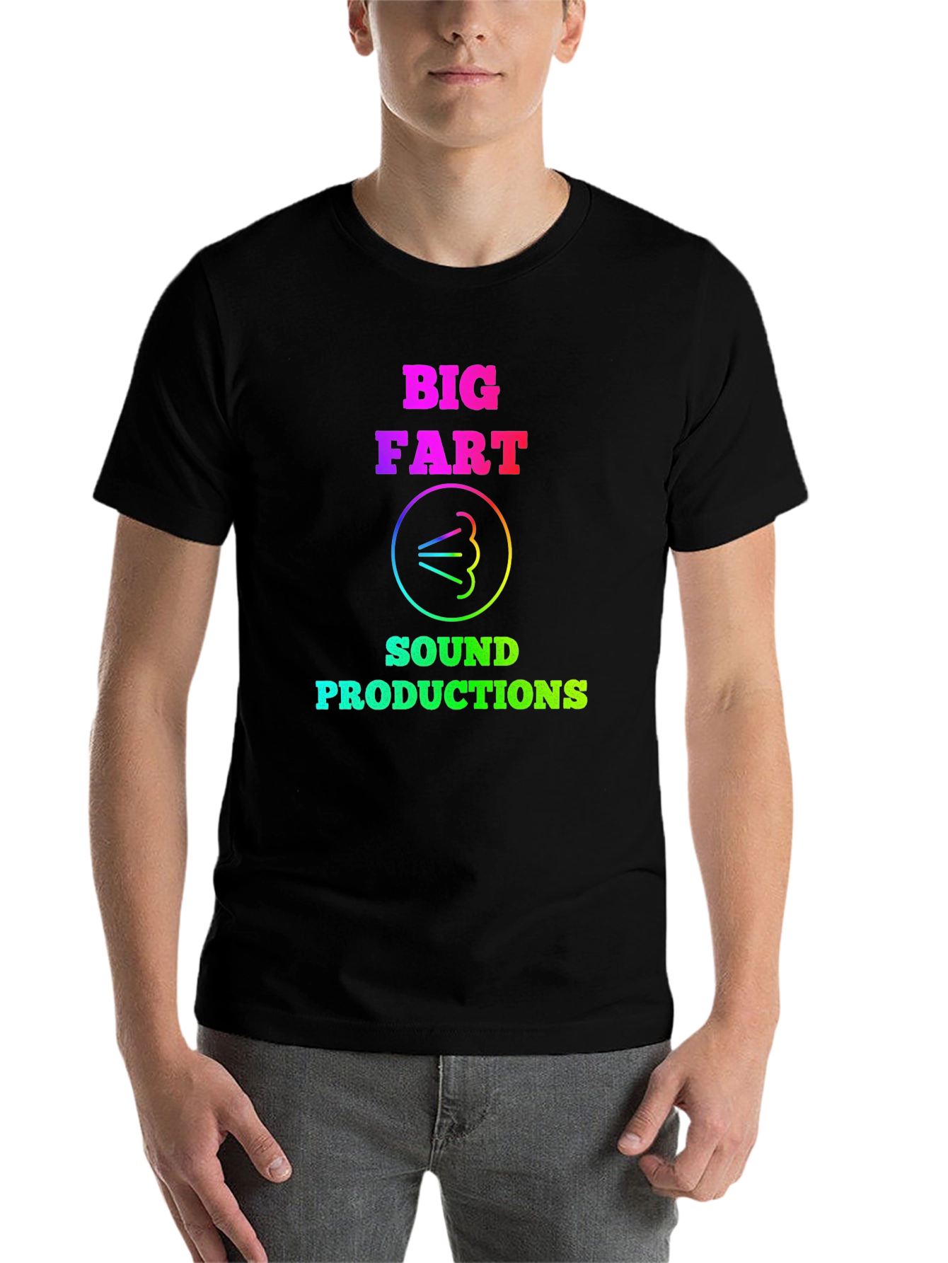 Black Big Fart Sound Productions Black Graphic Tee view 7