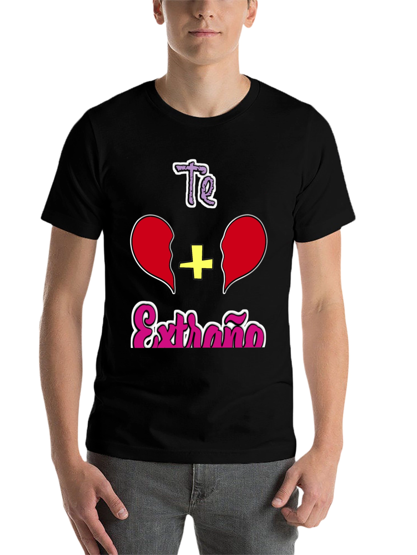Black Te Extrano T-Shirt Black Graphic Tee view 7