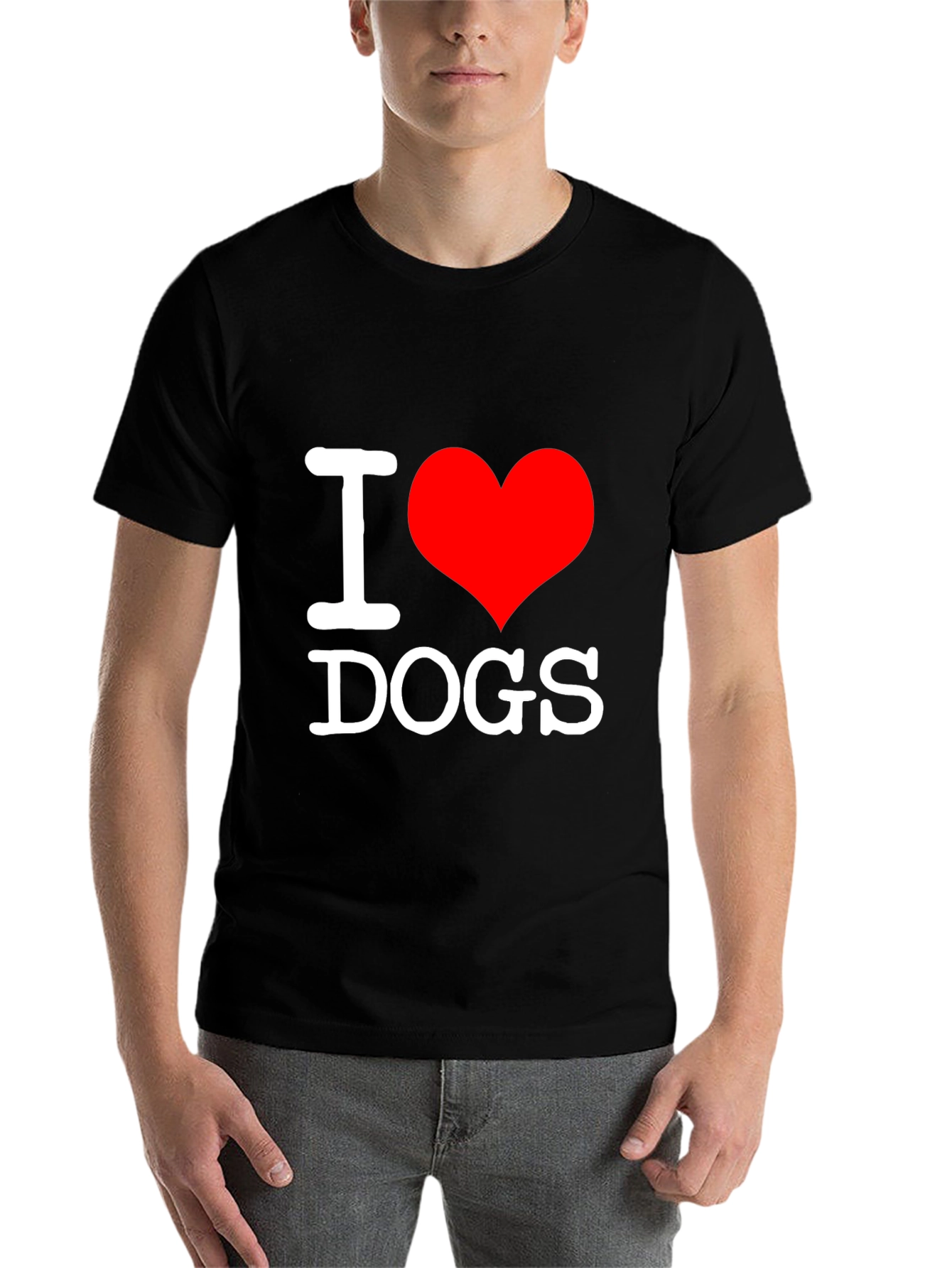 Black I Heart Dogs Black T-Shirt view 7