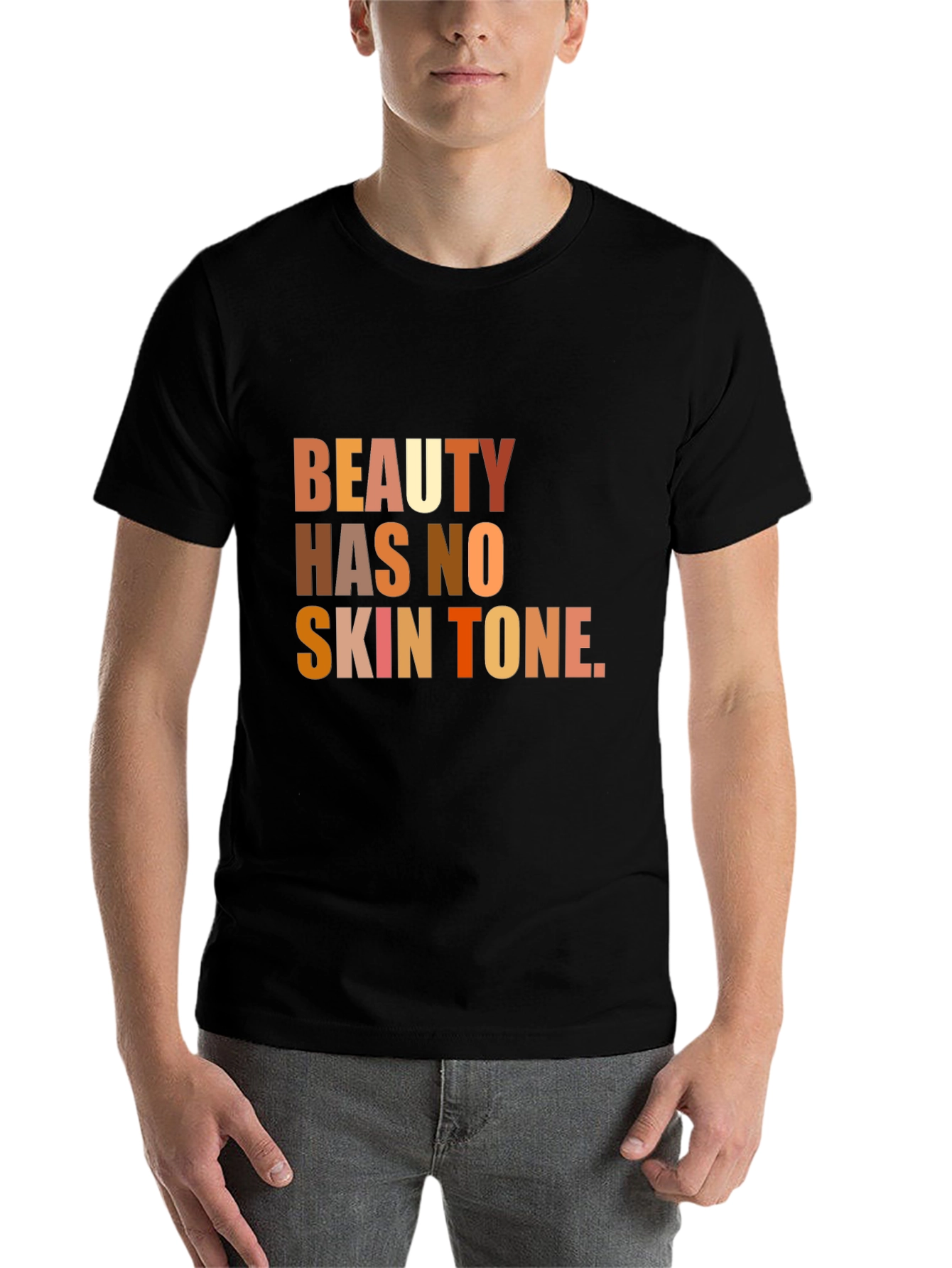 Black Beauty Has No Skin Tone Graphic T-Shirt - Black view 7