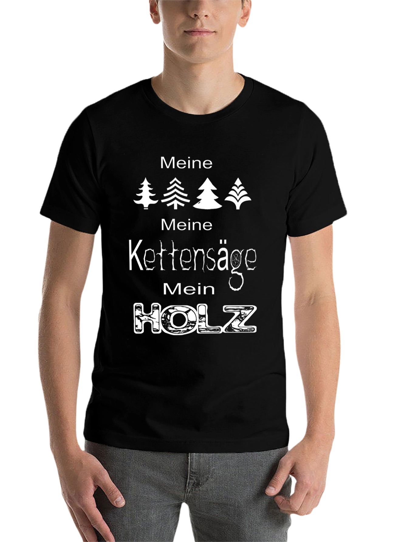 Black Meine Kettensäge Mein Holz T-Shirt view 7