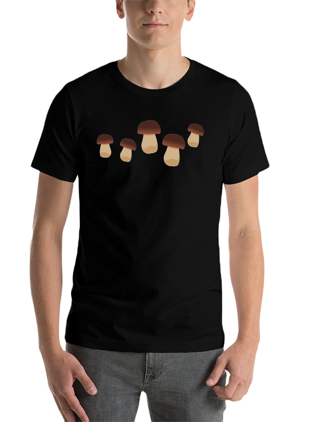 Black Mushroom Graphic Tee - Unique Design, Casual Style view 7