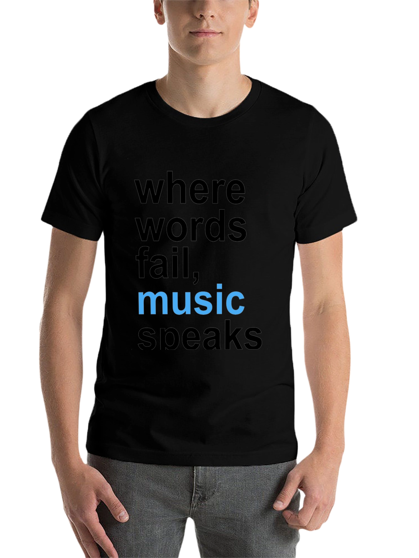 Black Music Speaks Graphic Tee - Stylish Cotton Comfort view 7