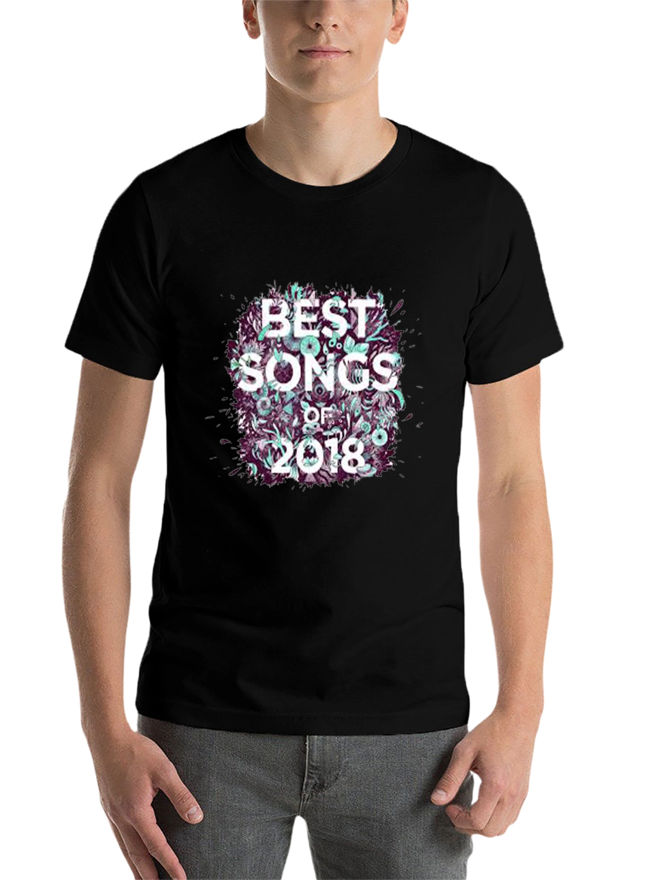 Black Best Songs of 2018 Graphic Tee - Black view 7