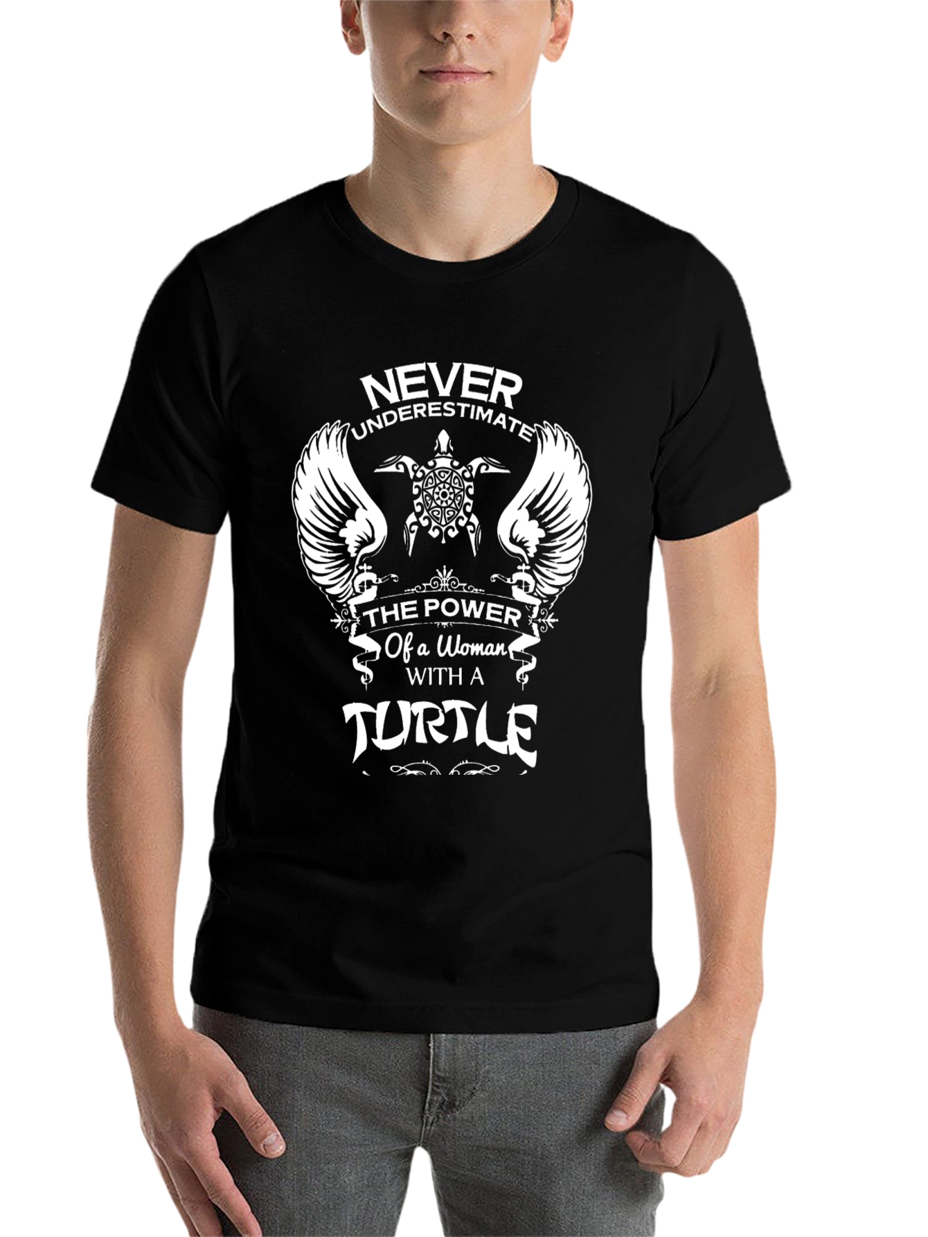 Black Never Underestimate Woman with Turtle T-Shirt view 7