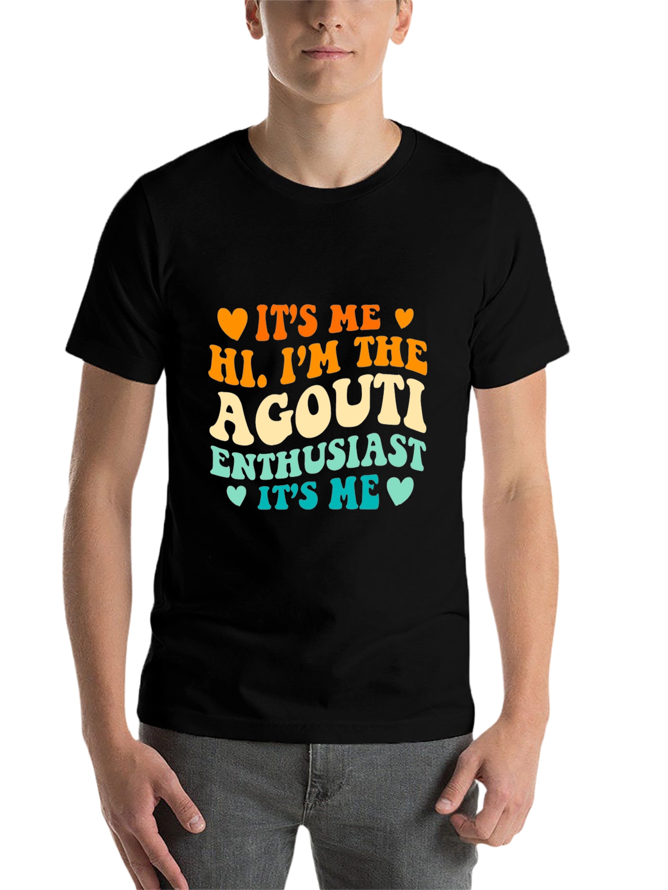 Black Agouti Enthusiast T-Shirt - Novelty Graphic Tee view 7