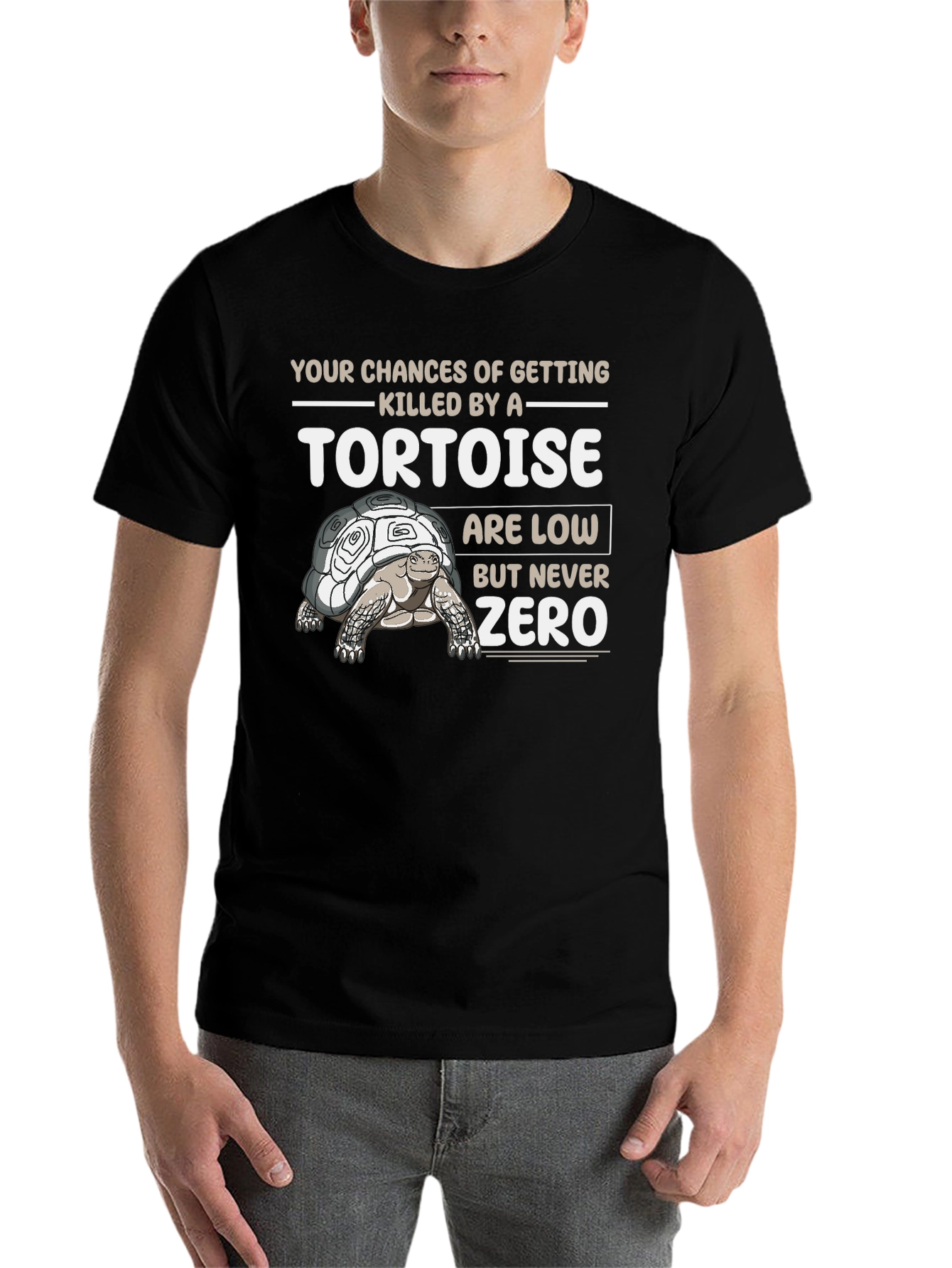 Black Tortoise Humor T-Shirt view 7