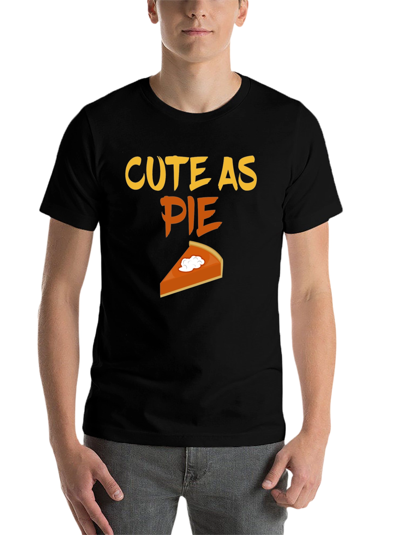 Black Cute As Pie Funny Thanksgiving T-Shirt view 7