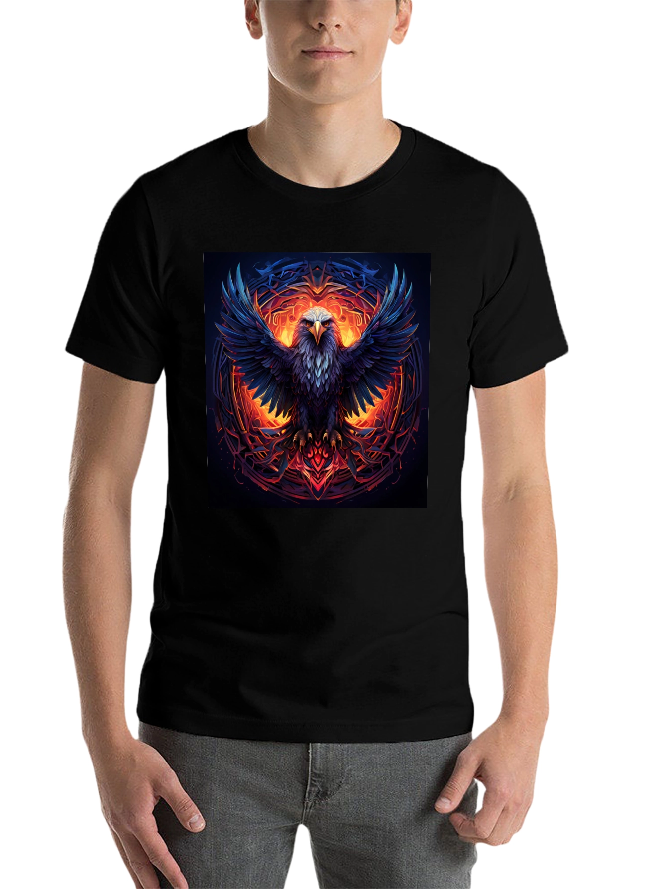Black Eagle Fire T-Shirt view 7