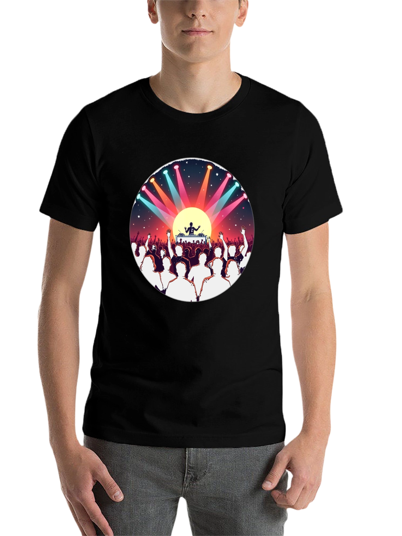 Black DJ Party Graphic T-Shirt view 7