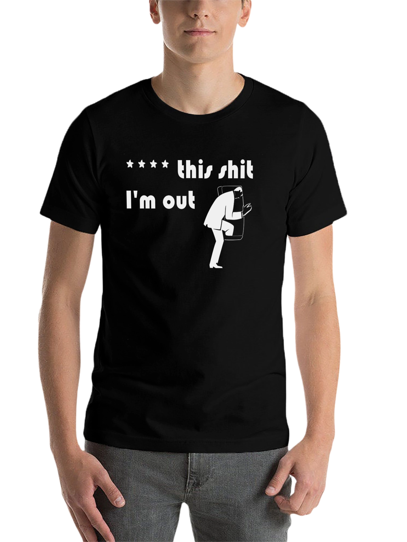 Black This Shit I'm Out T-Shirt Funny Novelty Tee view 7