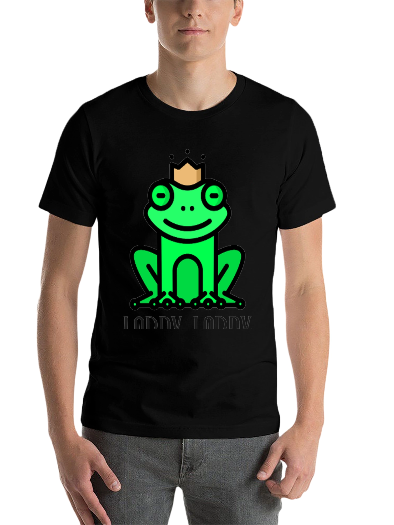 Black Frog Prince T-Shirt - Funny Graphic Tee view 7