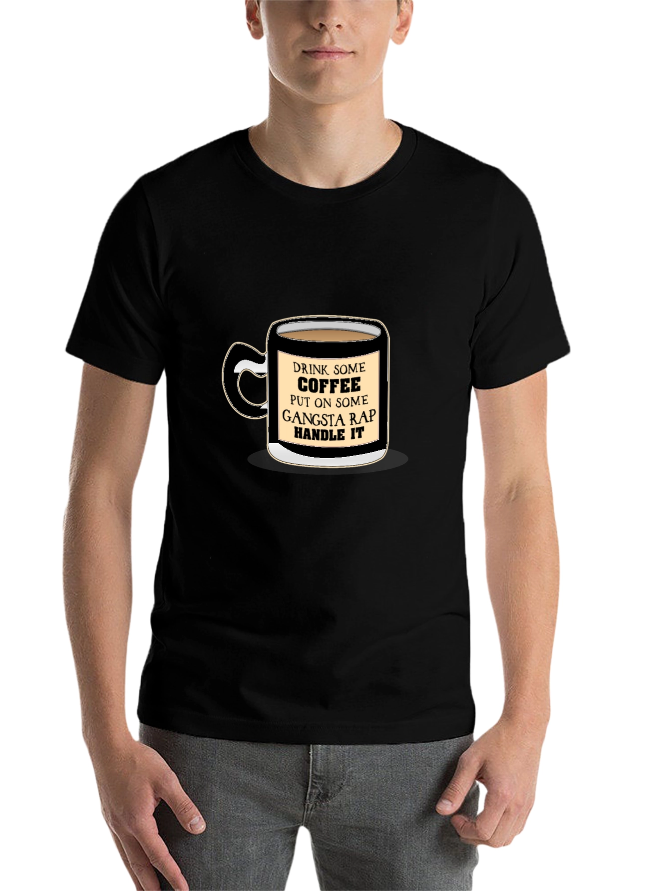 Black Coffee & Gangsta Rap T-Shirt view 7