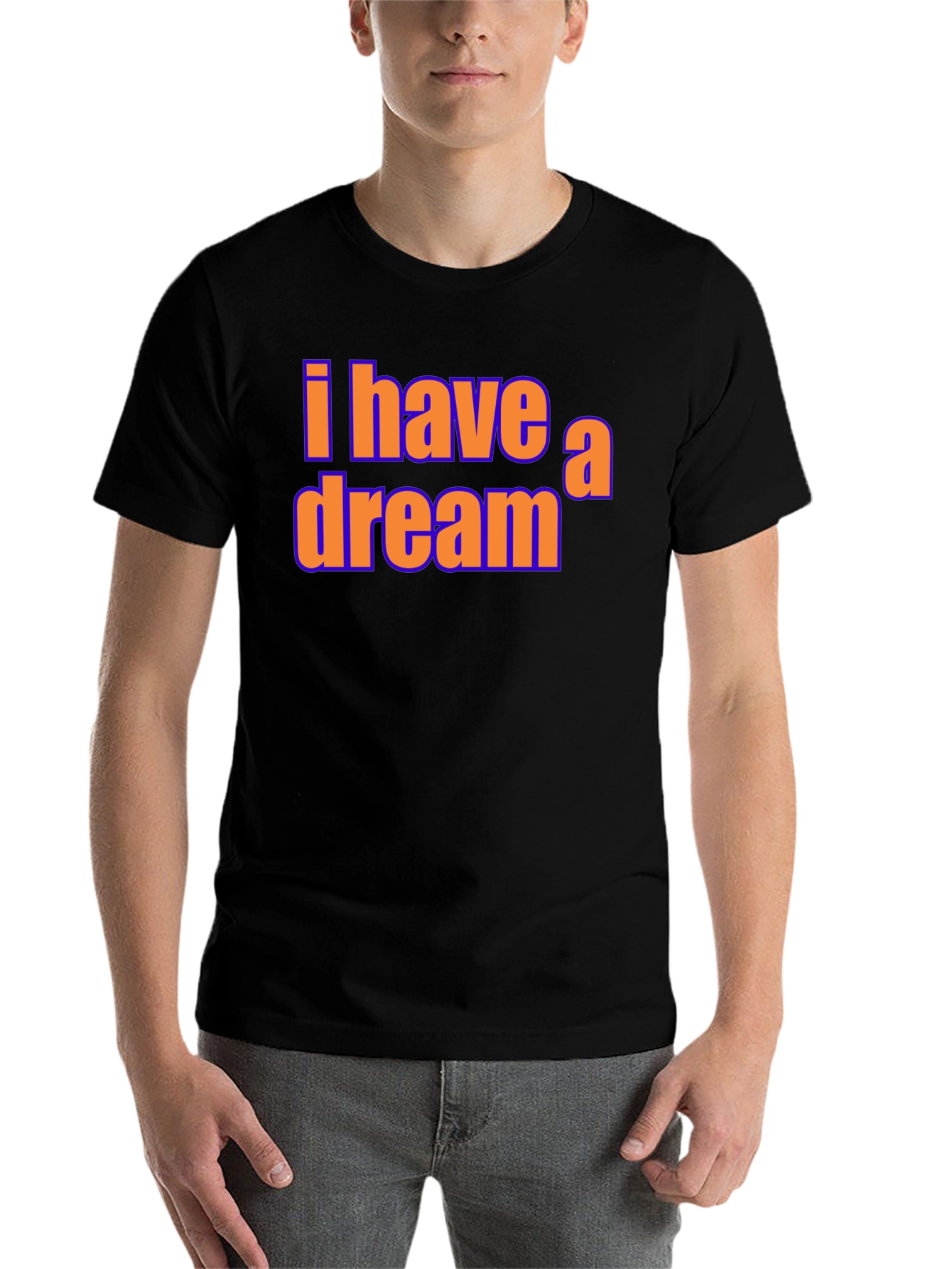 Black I Have A Dream Black T-Shirt view 7