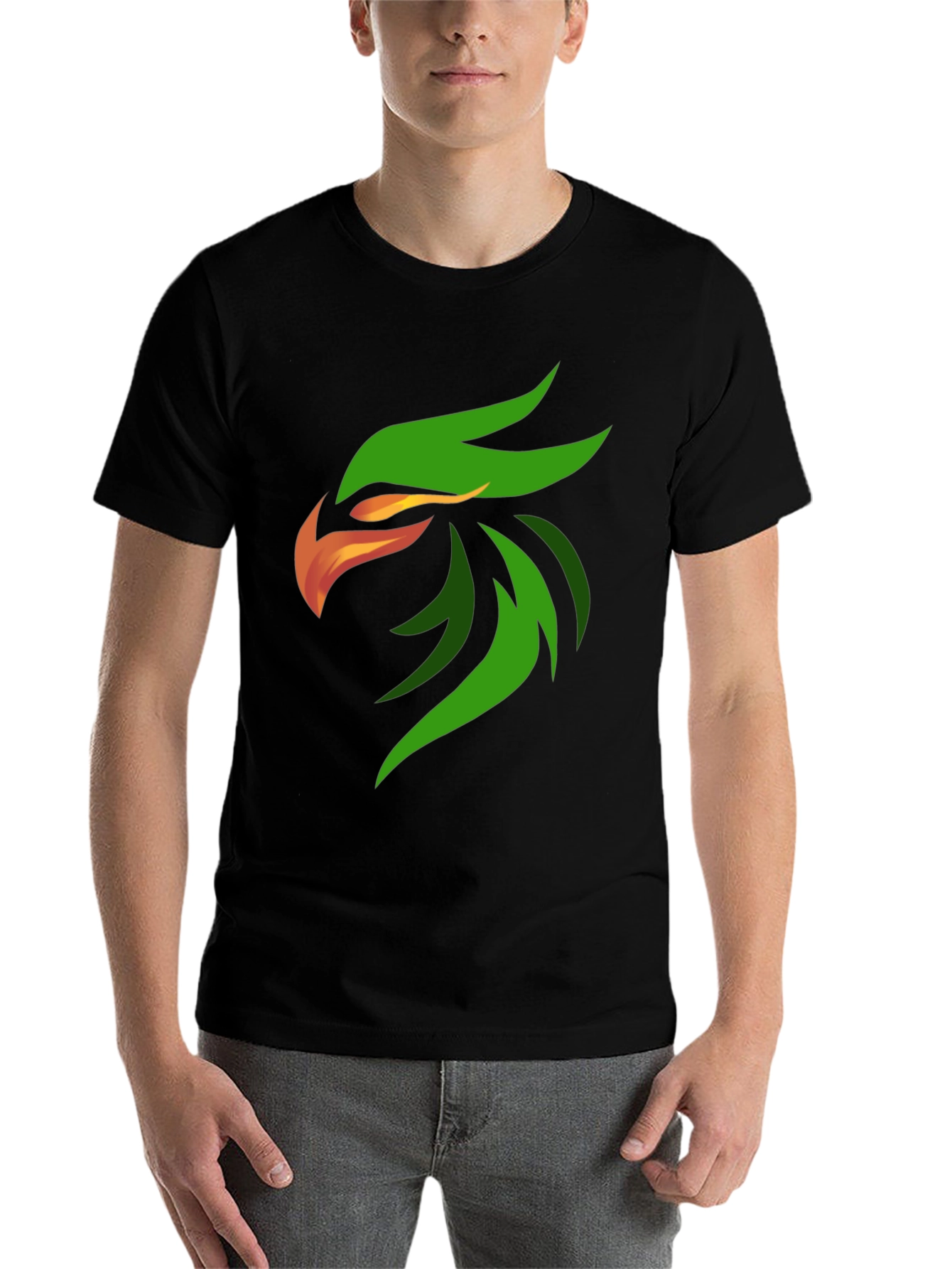 Black Bold Eagle Graphic Black T-Shirt view 7