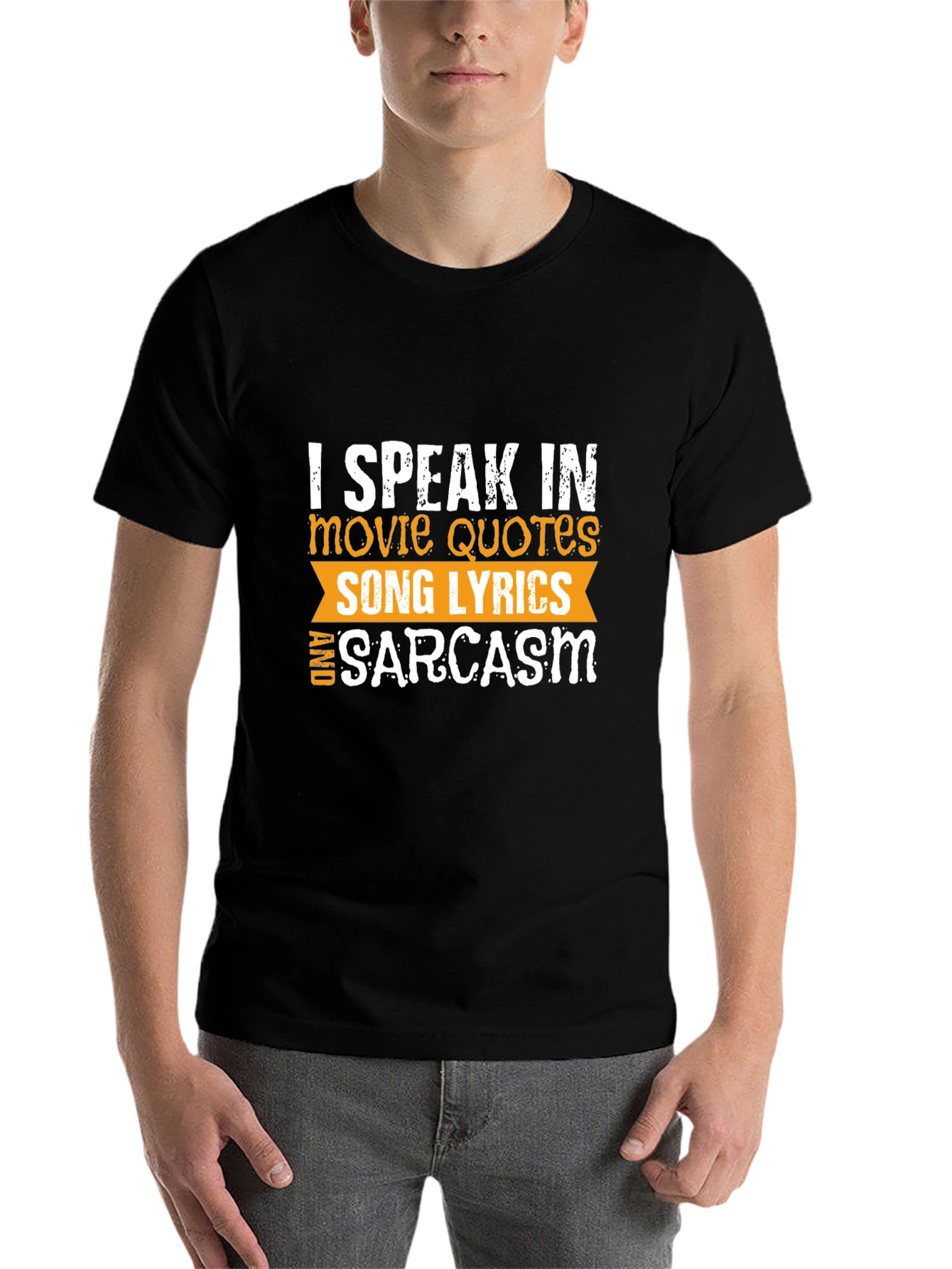 Movie Quotes, Song Lyrics & Sarcasm Black T-Shirt - 7