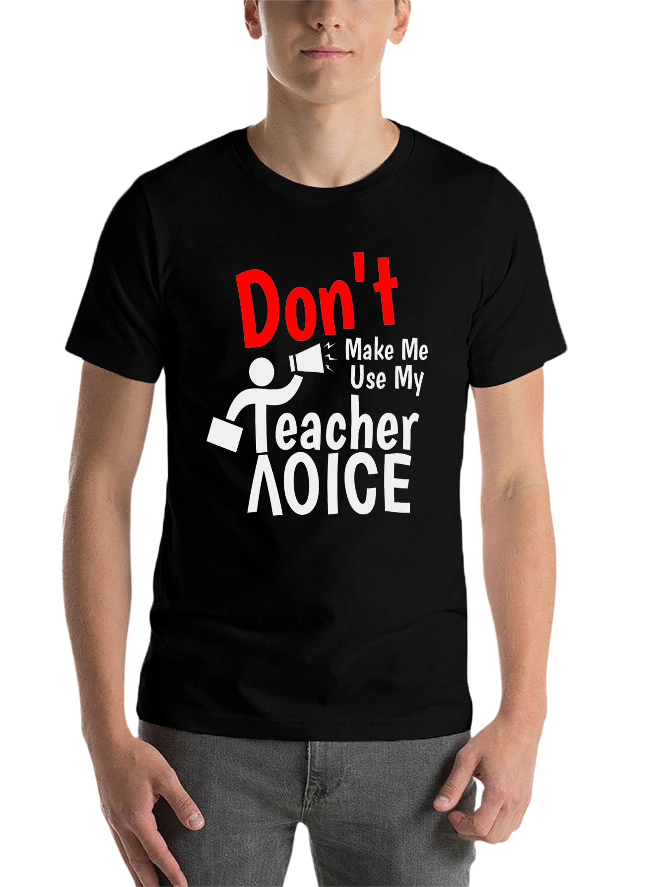 Black Don't Make Me Use My Teacher Voice T-Shirt view 7