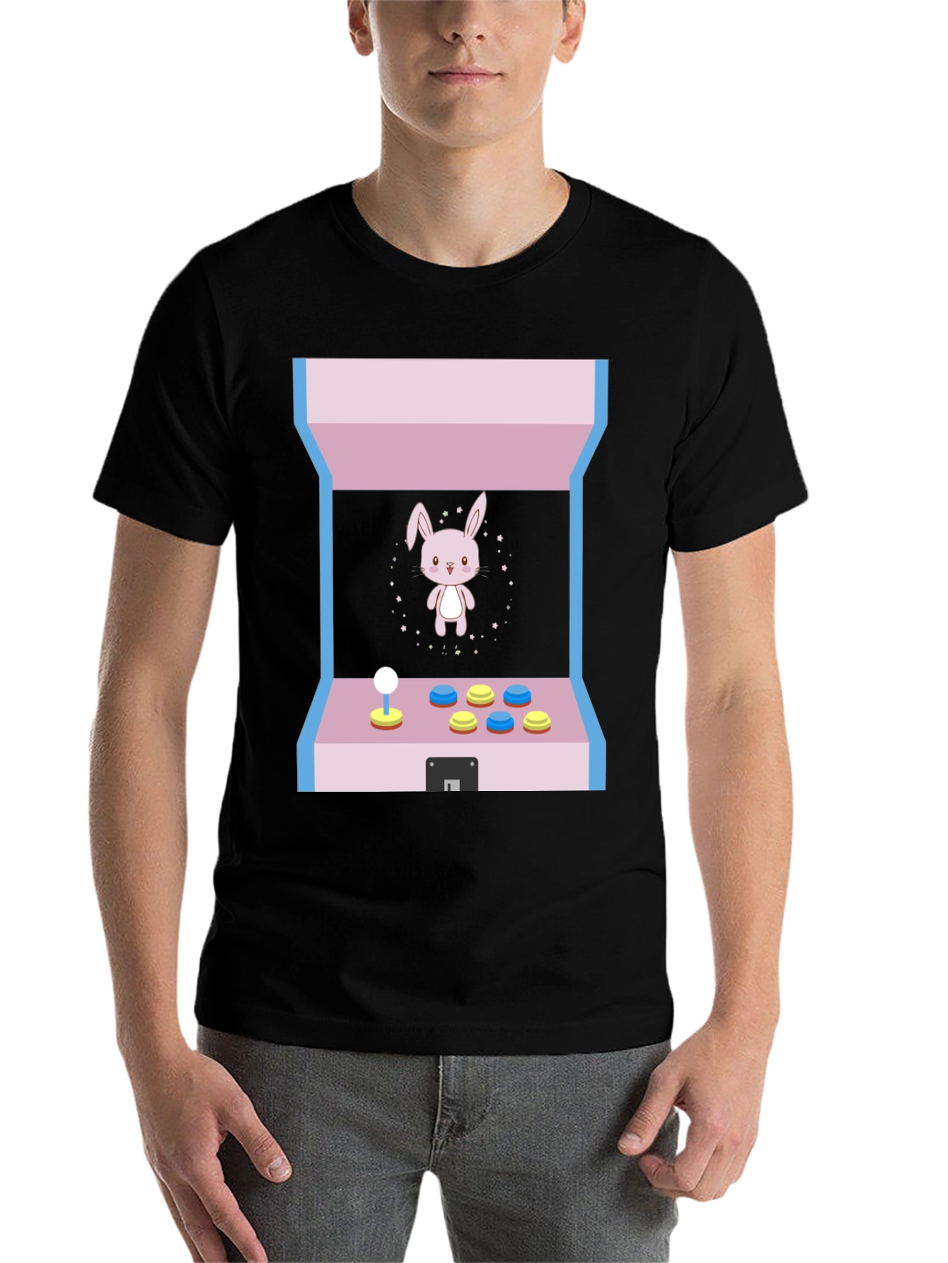 Black Arcade Bunny T-Shirt view 7