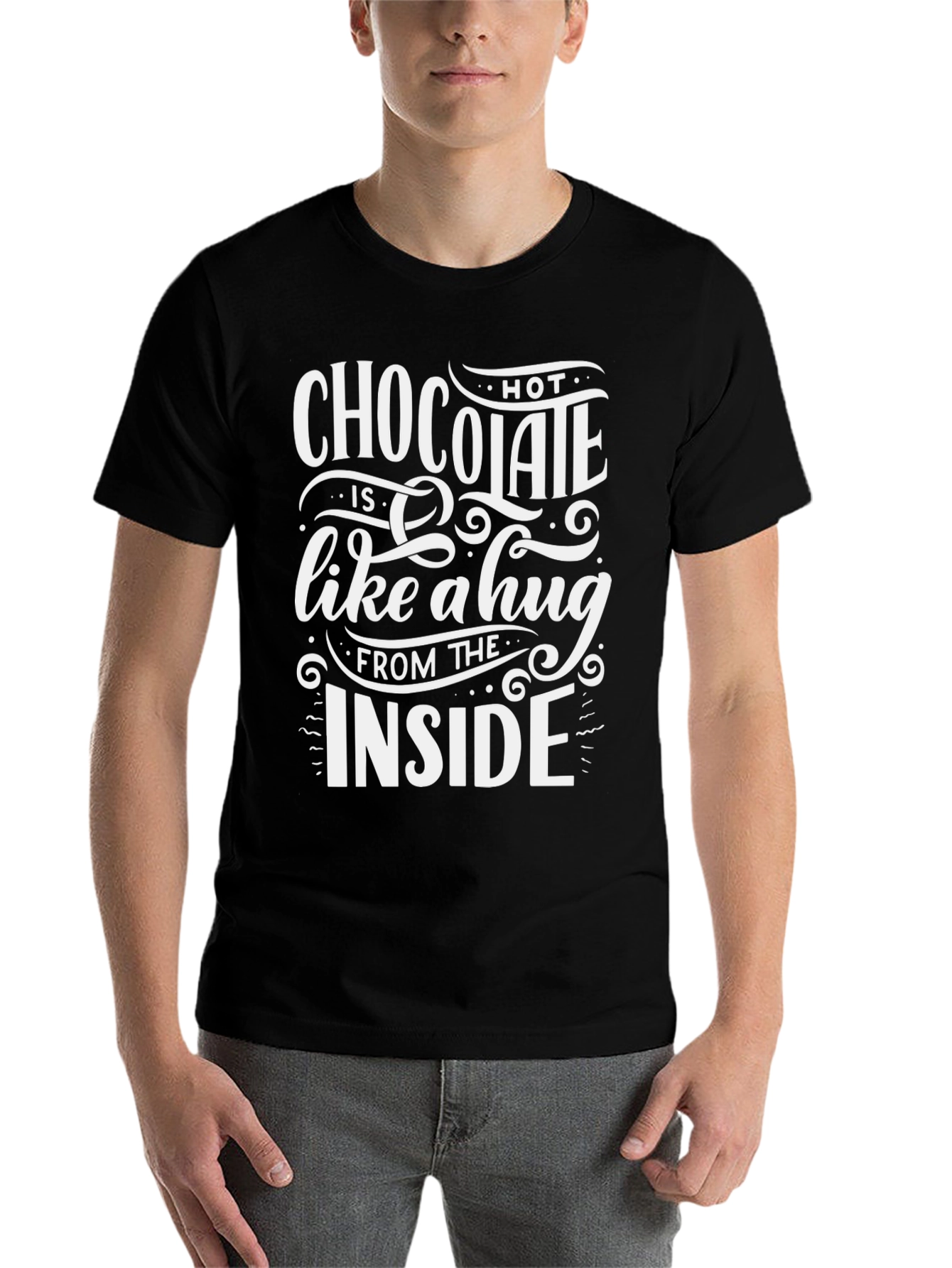 Black Hot Chocolate Hug Graphic Tee view 7