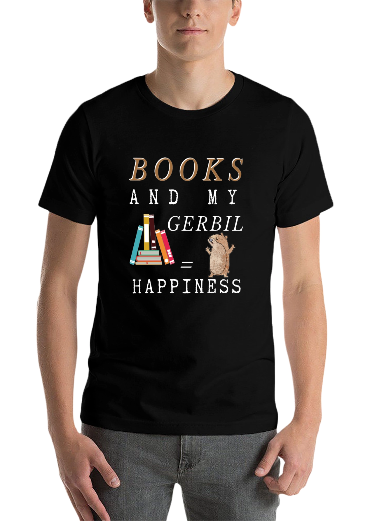 Black Books & Gerbil Happiness Tee view 7