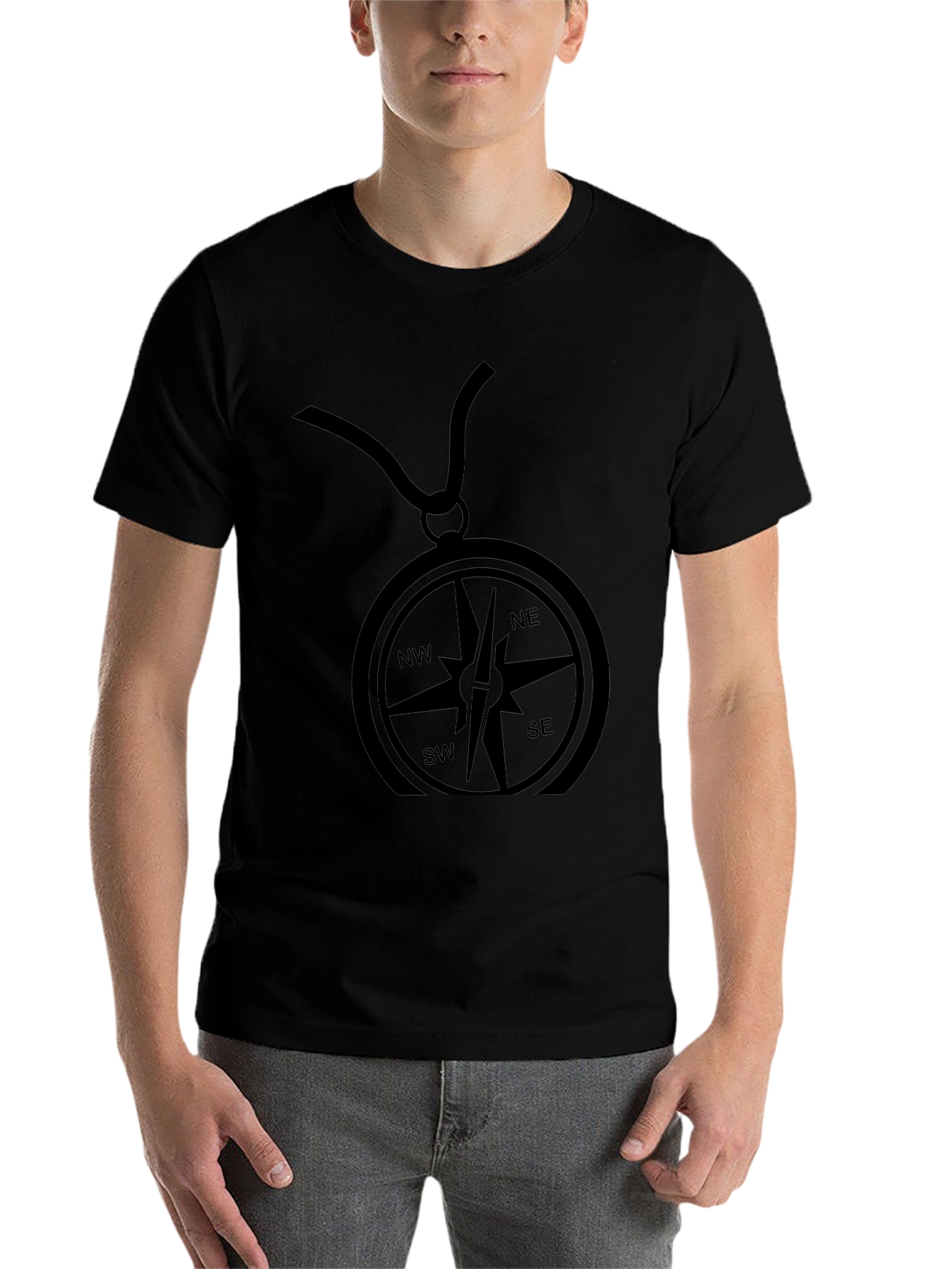 Black Compass Graphic T-Shirt - Adventure Ready! view 7
