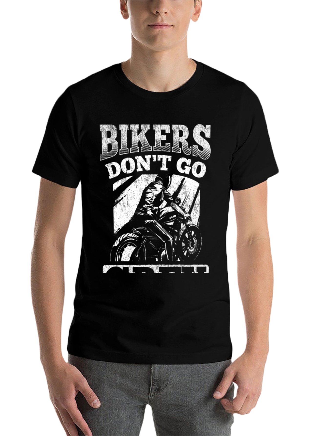 Black Bikers Don't Go Creed T-Shirt view 7