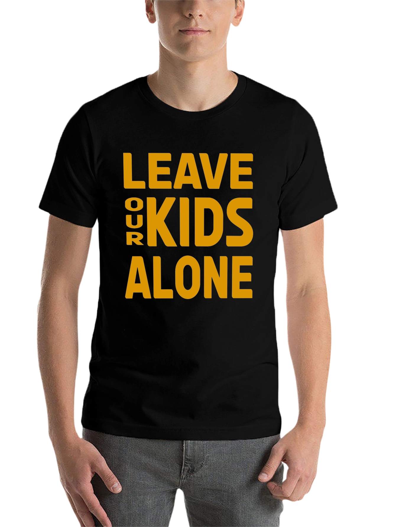 Black Leave Our Kids Alone Graphic Tee view 7
