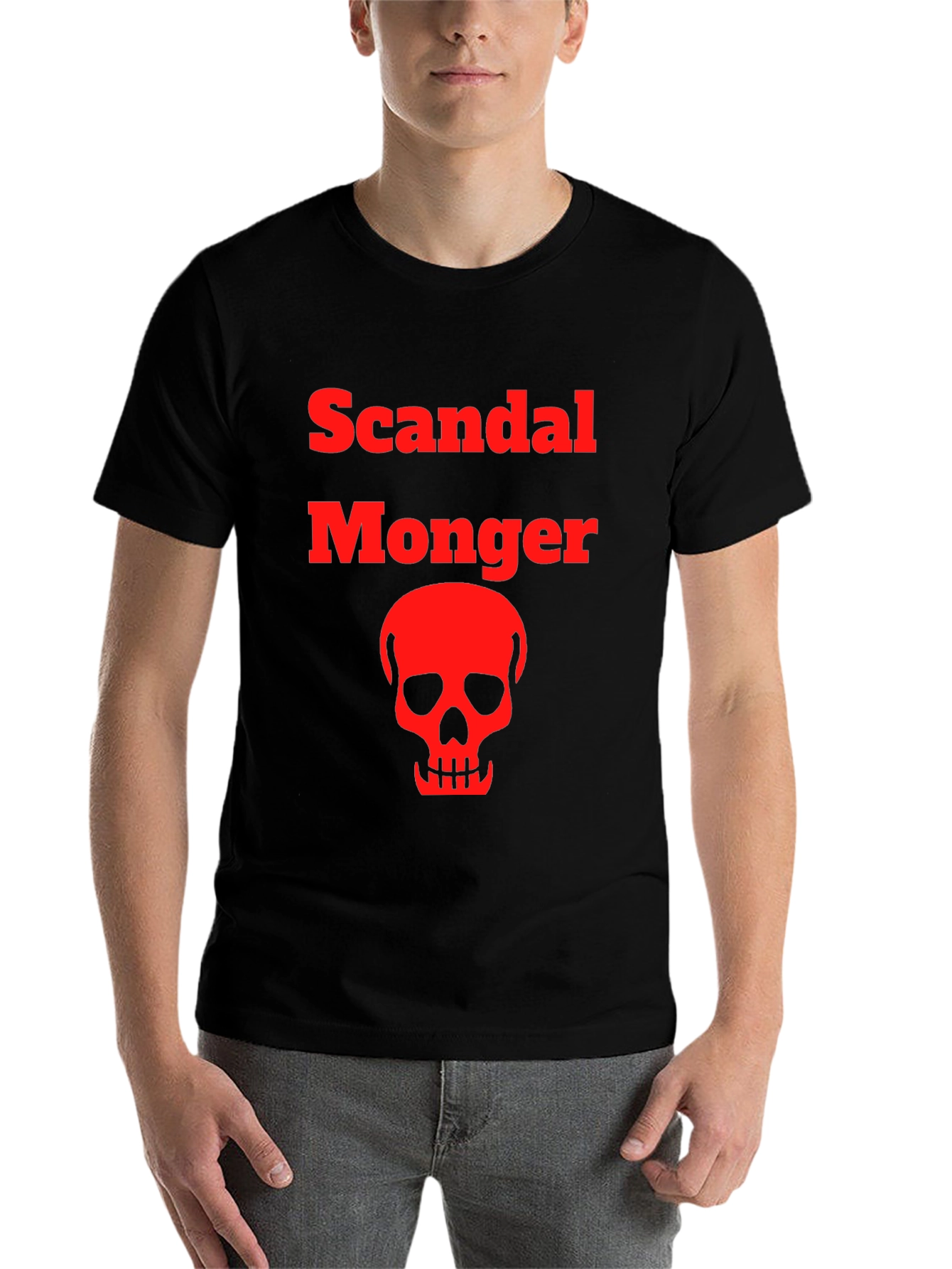 Black Scandal Monger Skull Graphic Tee view 7