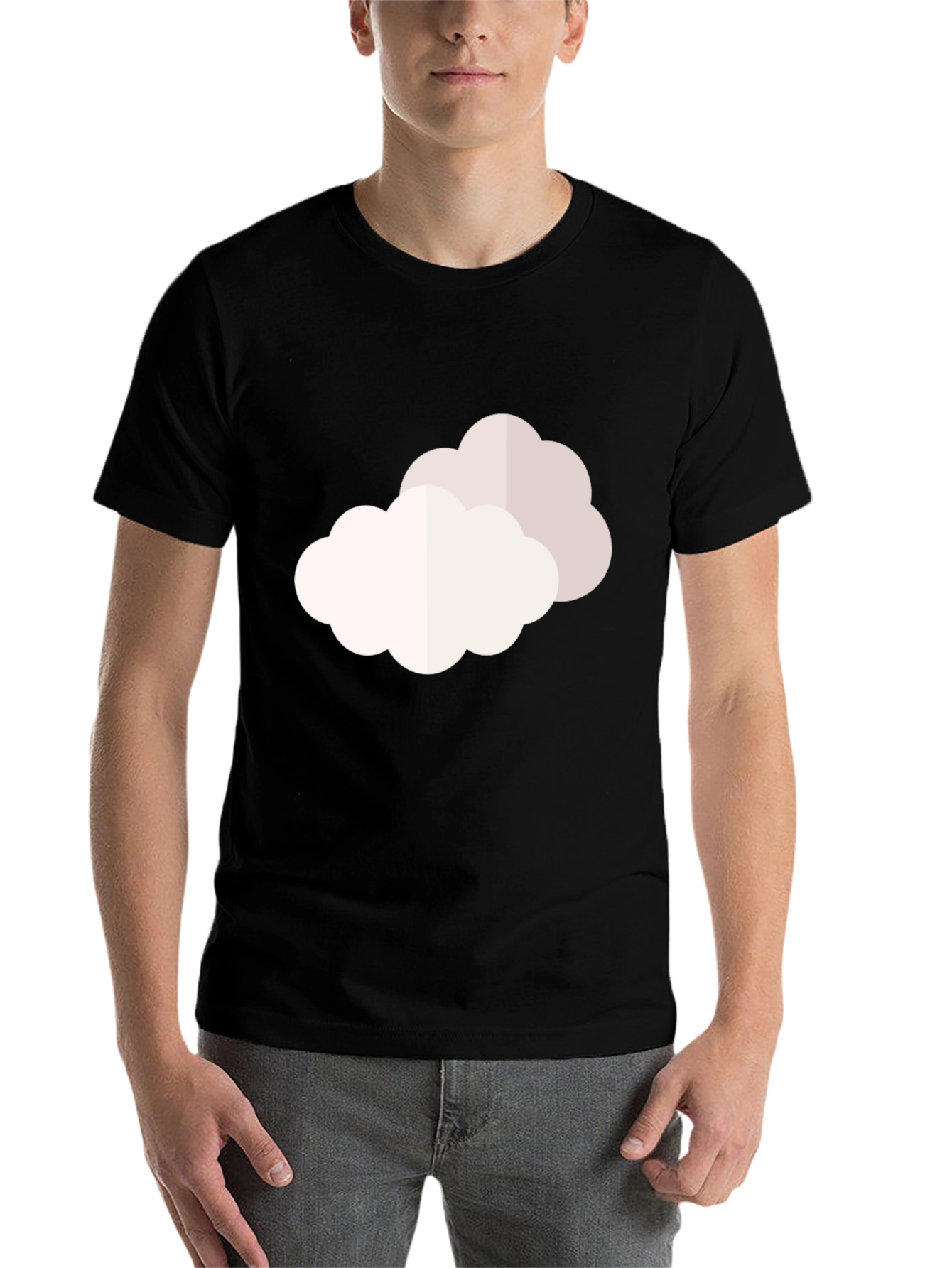Black Cloud Graphic Black T-Shirt - Relaxed Fit view 7