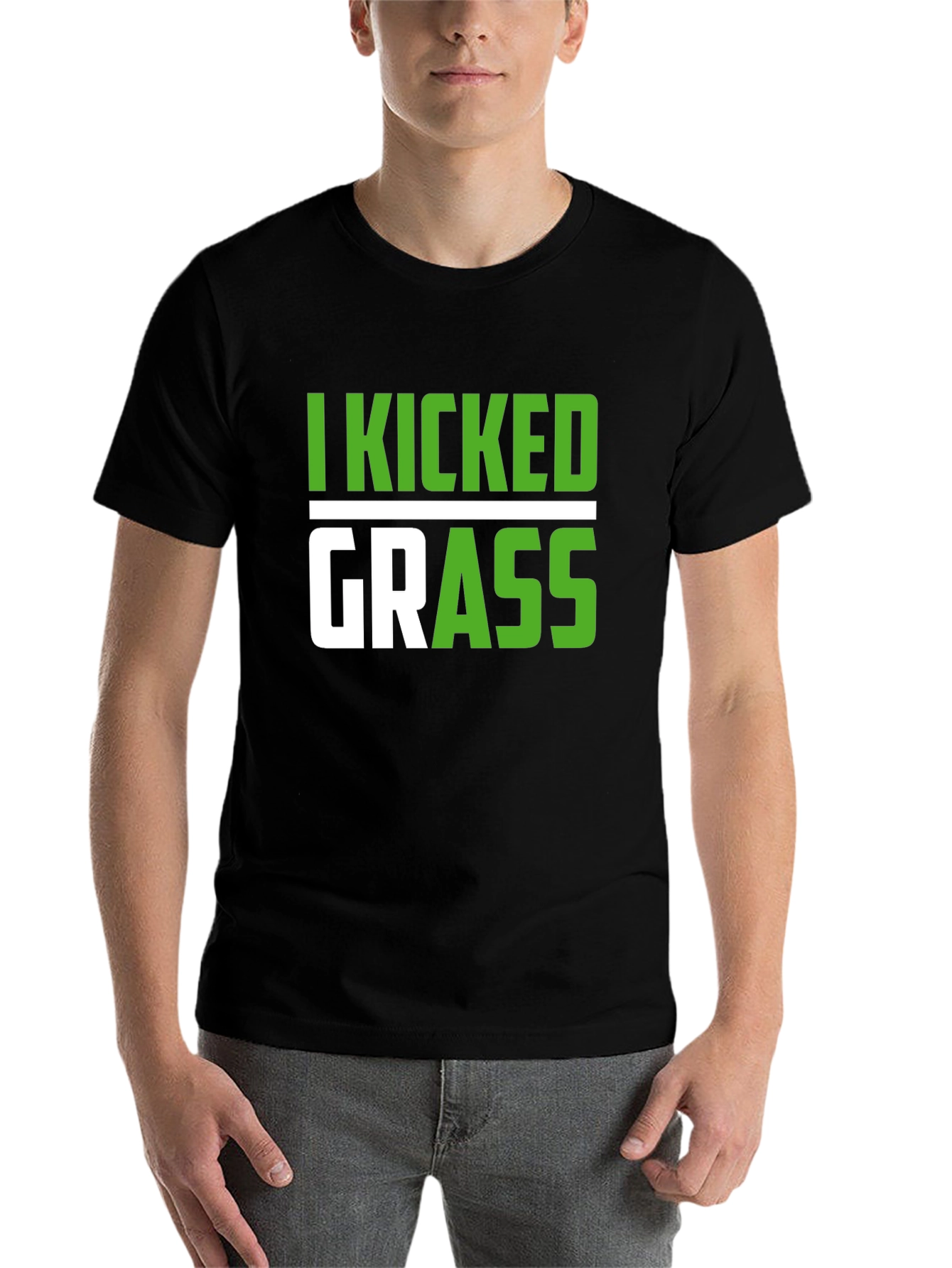 Black I Kicked Grass T-Shirt Funny Sarcastic Novelty Tee view 7