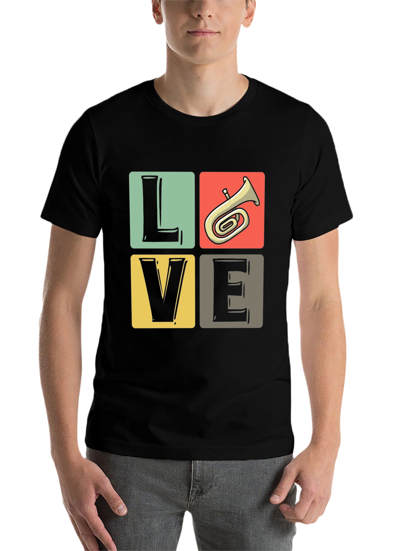 Black Love Tuba T-Shirt, Music Lover Tee view 7