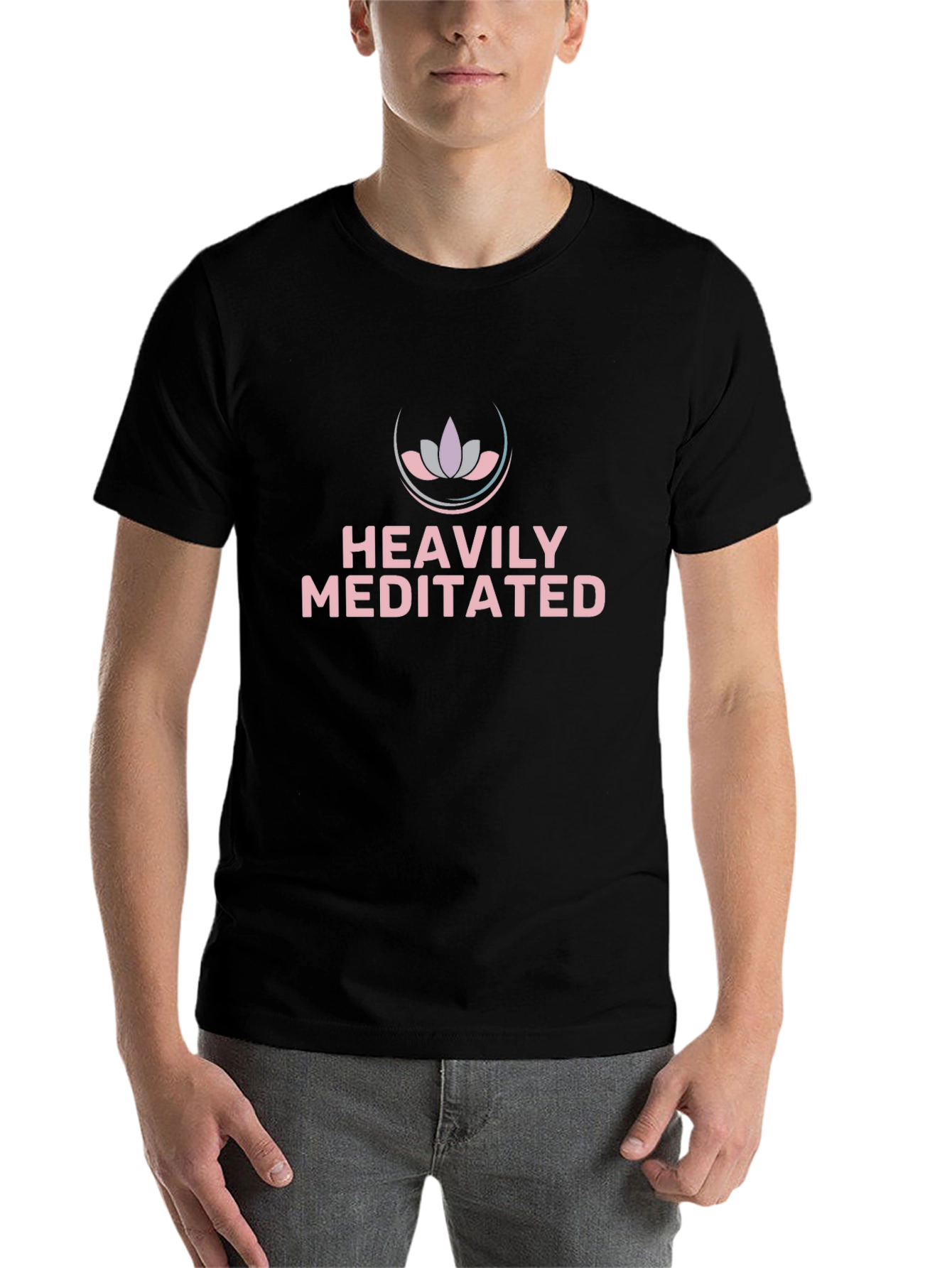 Black Heavily Meditated Graphic T-Shirt view 7