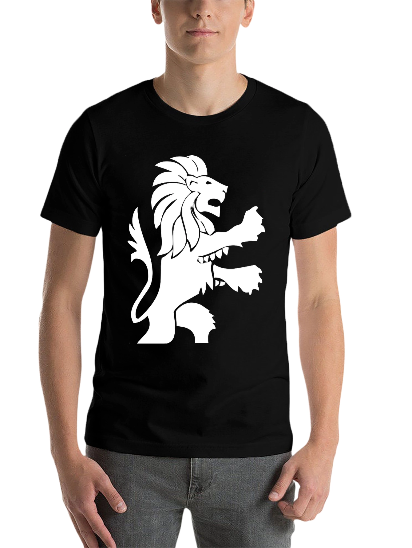 Black Lion Graphic Tee - Mens Short Sleeve Shirt view 7