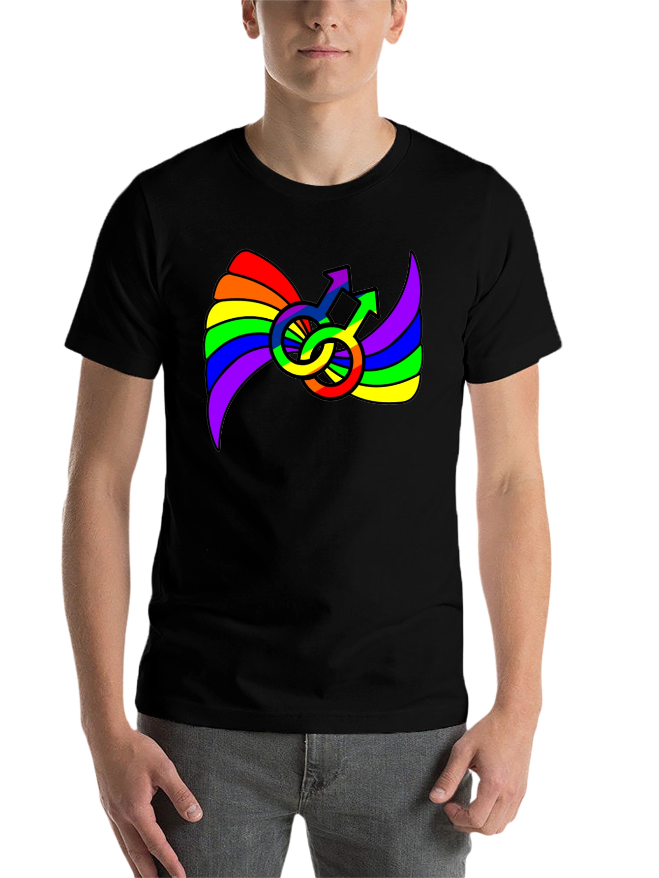 Rainbow Pride Male Symbol T-Shirt - 7