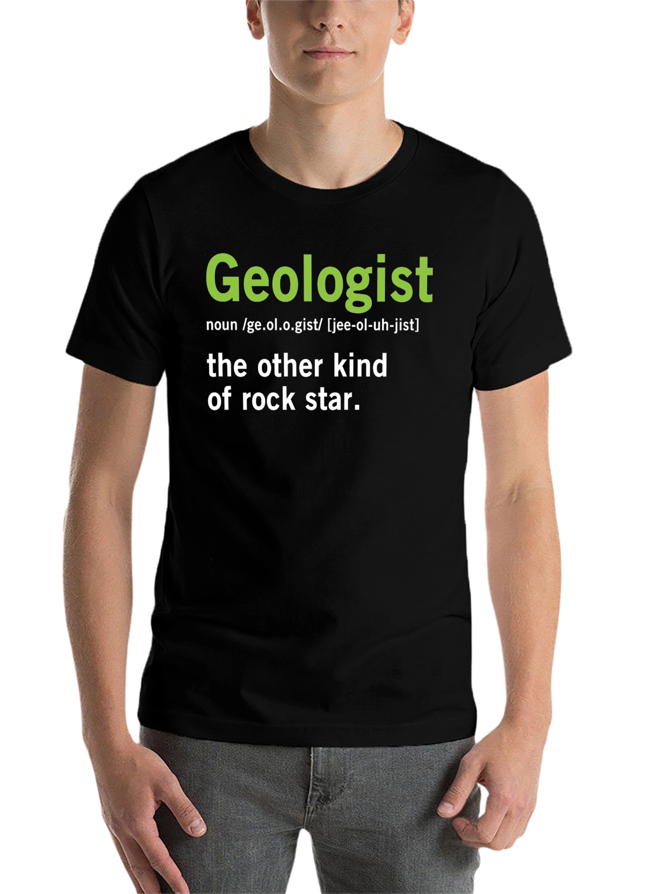 Black Geologist Definition T-Shirt - Funny Rock Star Tee view 7