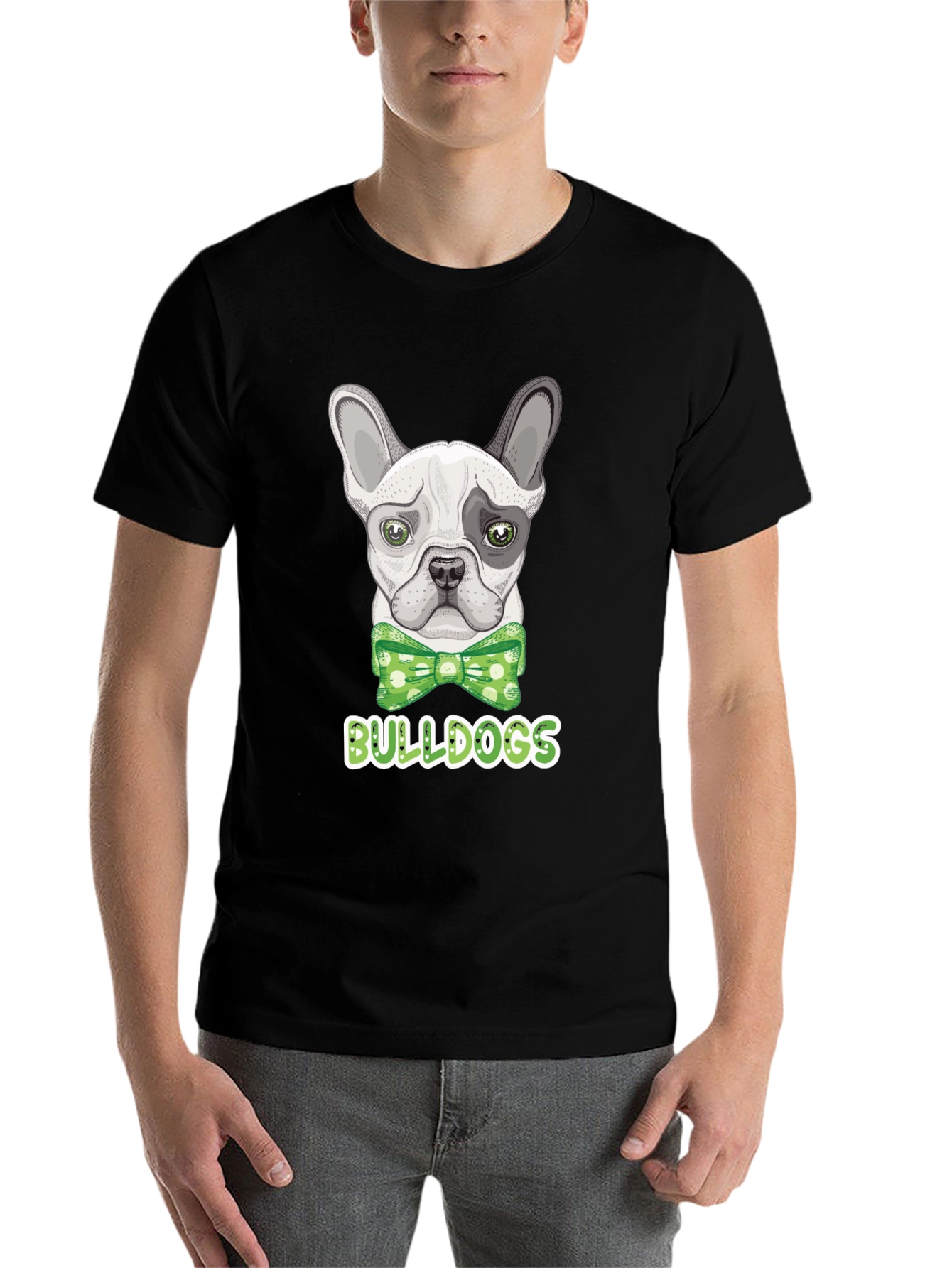 Black Bulldog Bowtie T-Shirt view 7