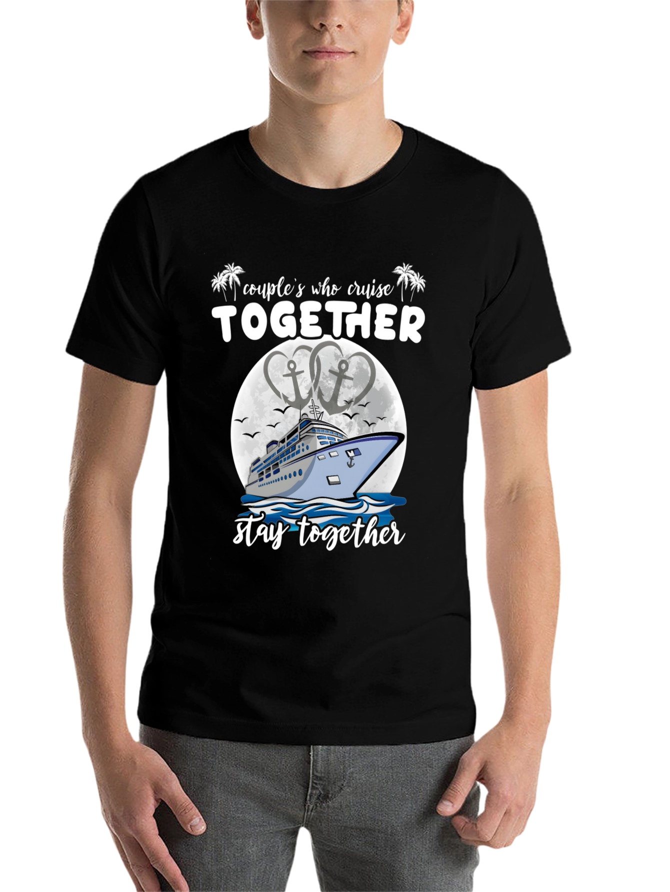 Black Couples Cruise Together T-Shirt view 7
