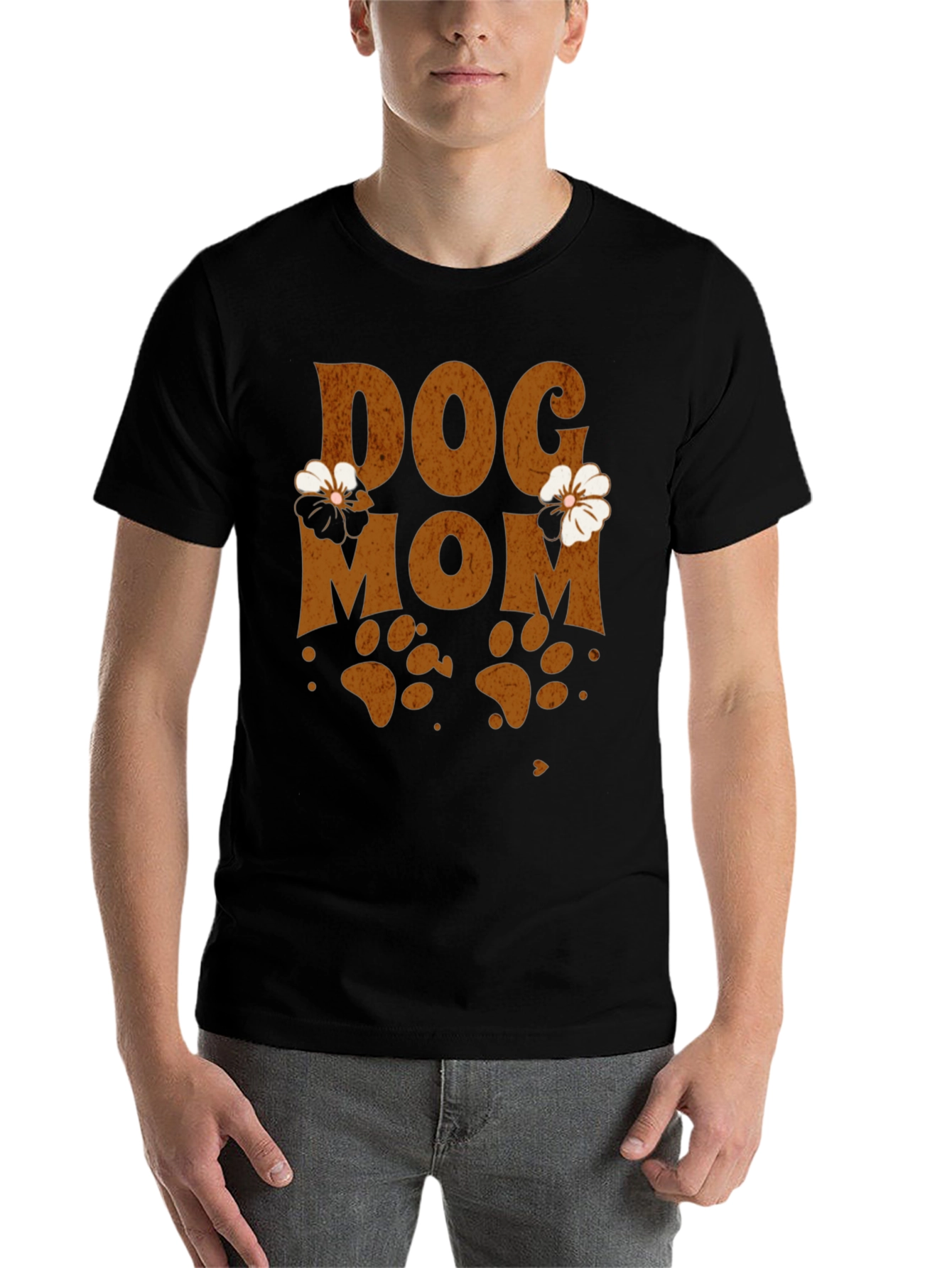 Black Dog Mom Floral Graphic Tee view 7