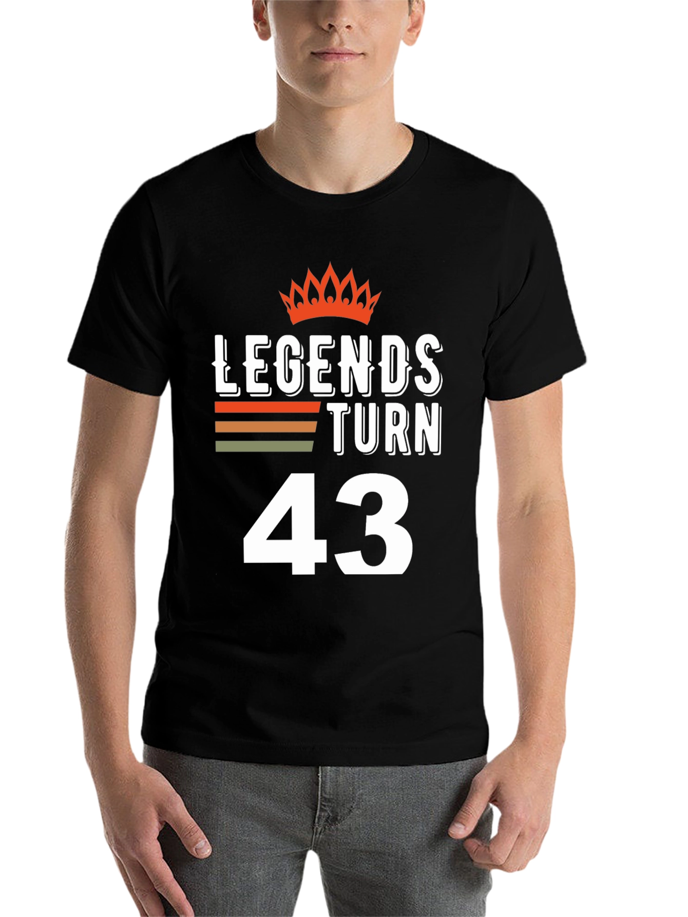 Black Legends Turn 43 T-Shirt view 7