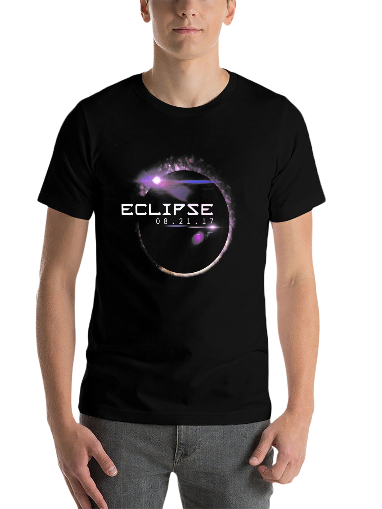 Black Eclipse 08.21.17 Black Graphic Tee view 7