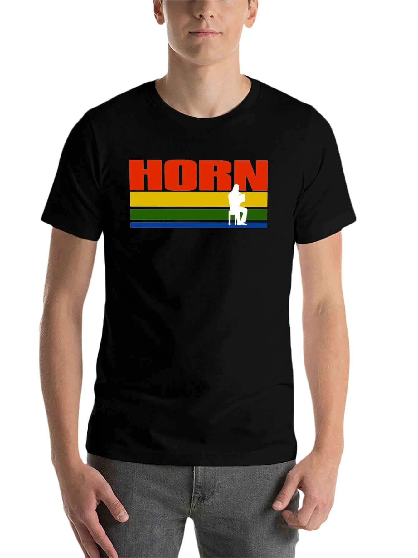 Black HORN Graphic Tee view 7