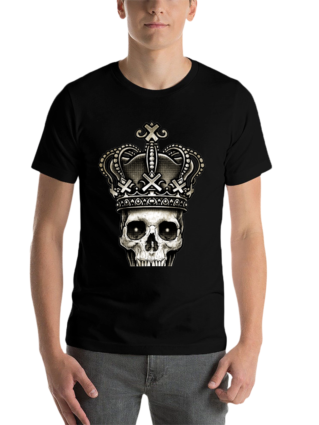 Black Skull King T-Shirt - Grim Style view 7