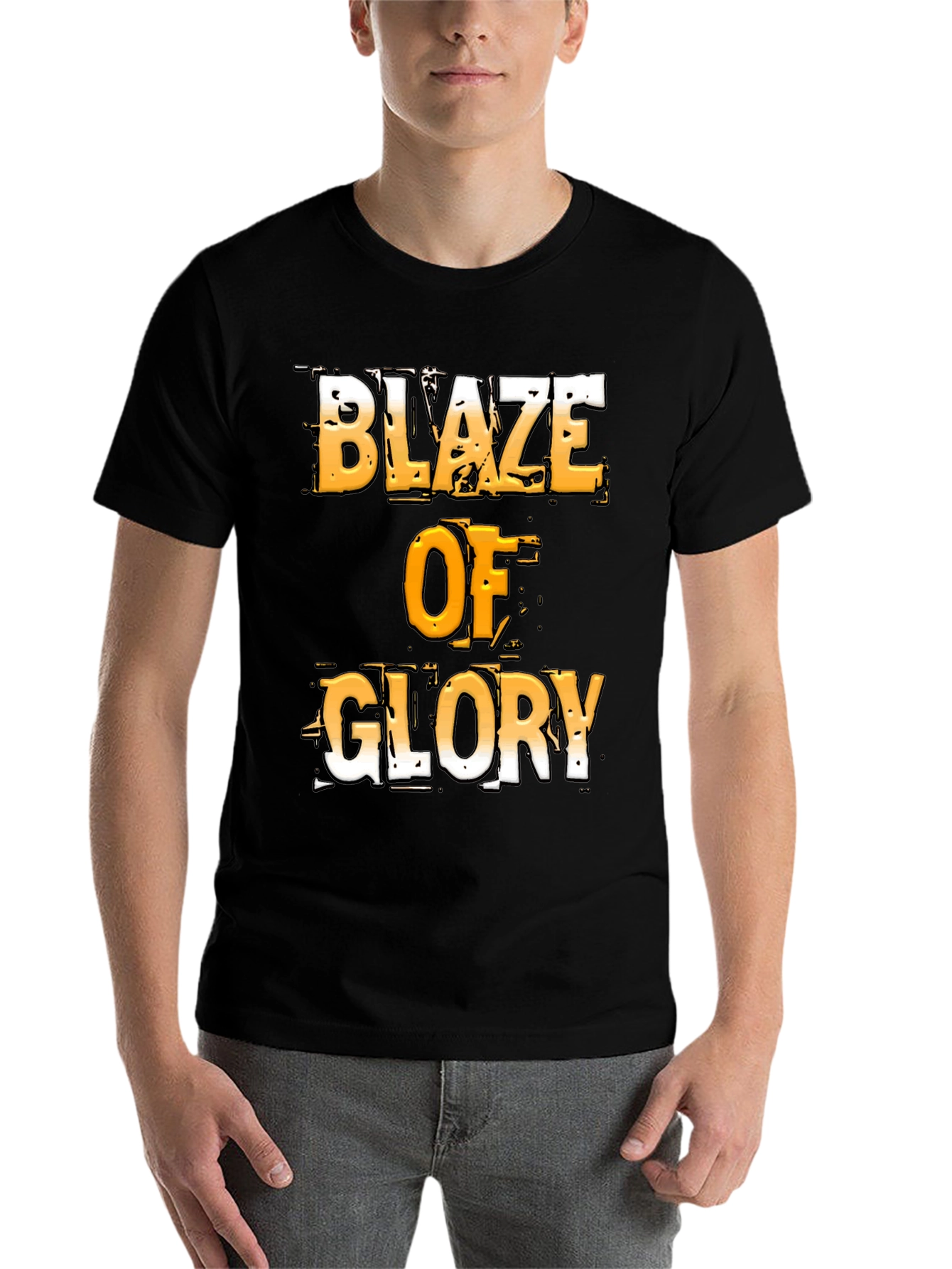 Black Blaze of Glory Graphic T-Shirt - Bold Design view 7
