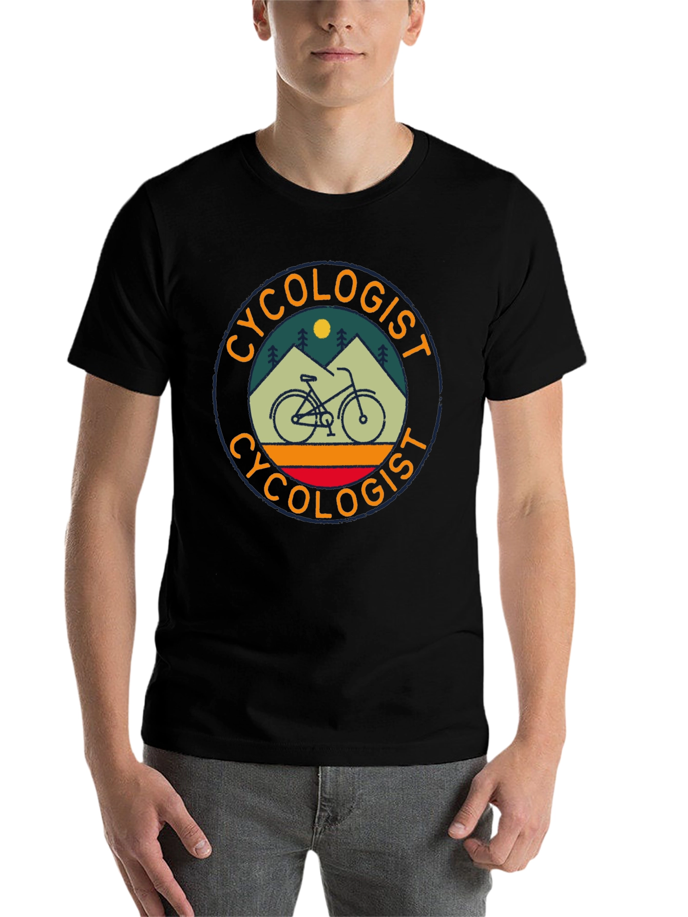 Black Cycologist T-Shirt - Bike Lover Tee view 7