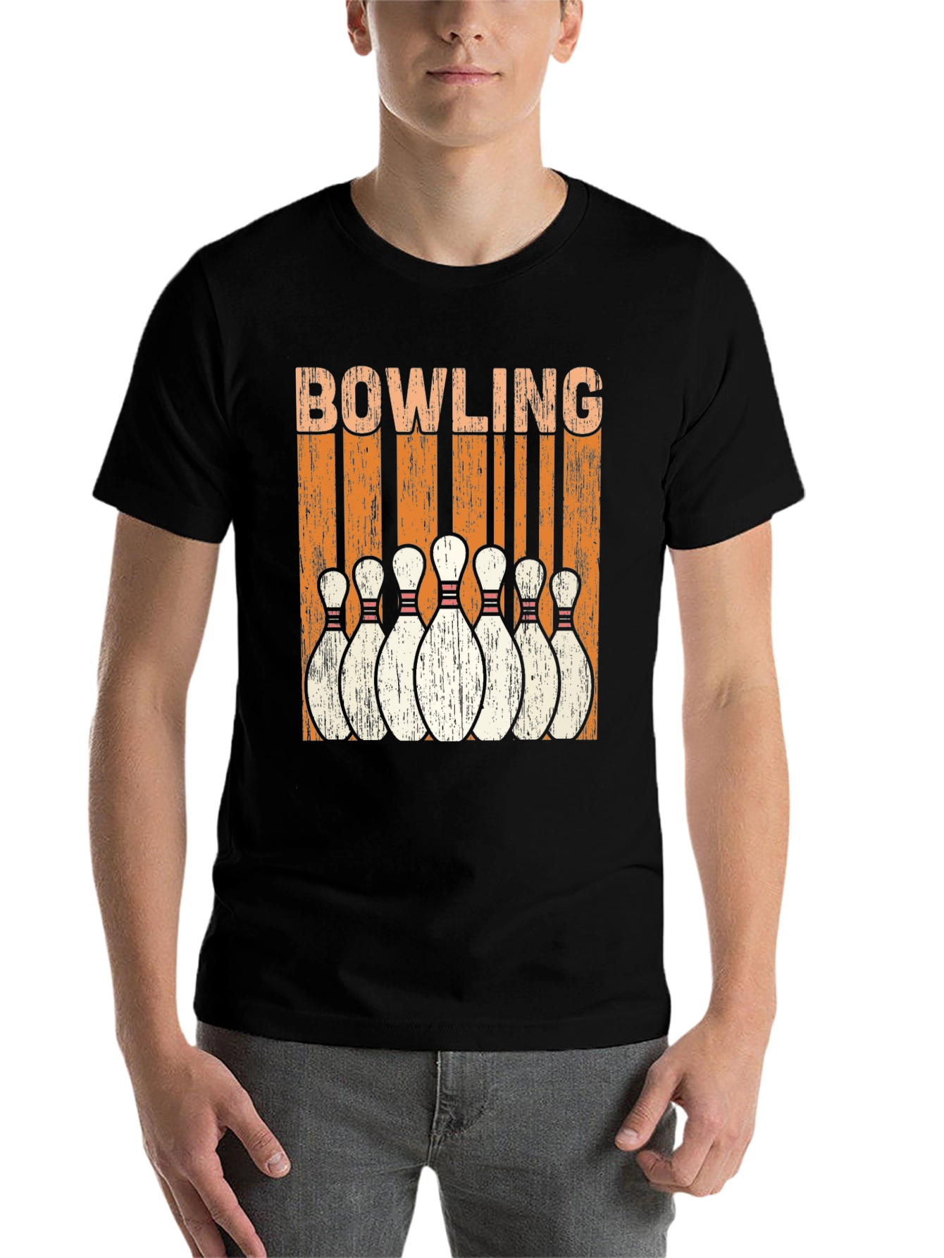 Black Bowling Pins Graphic T-Shirt view 7
