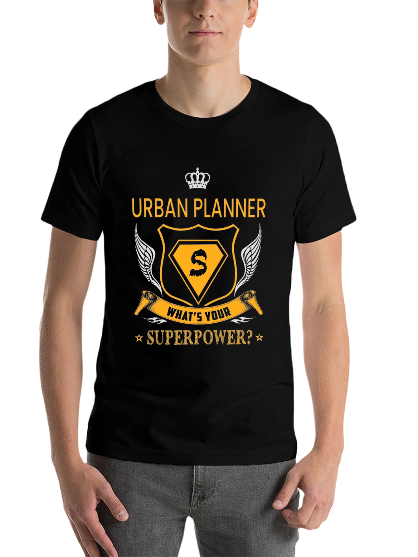 Black Urban Planner Superpower T-Shirt view 7