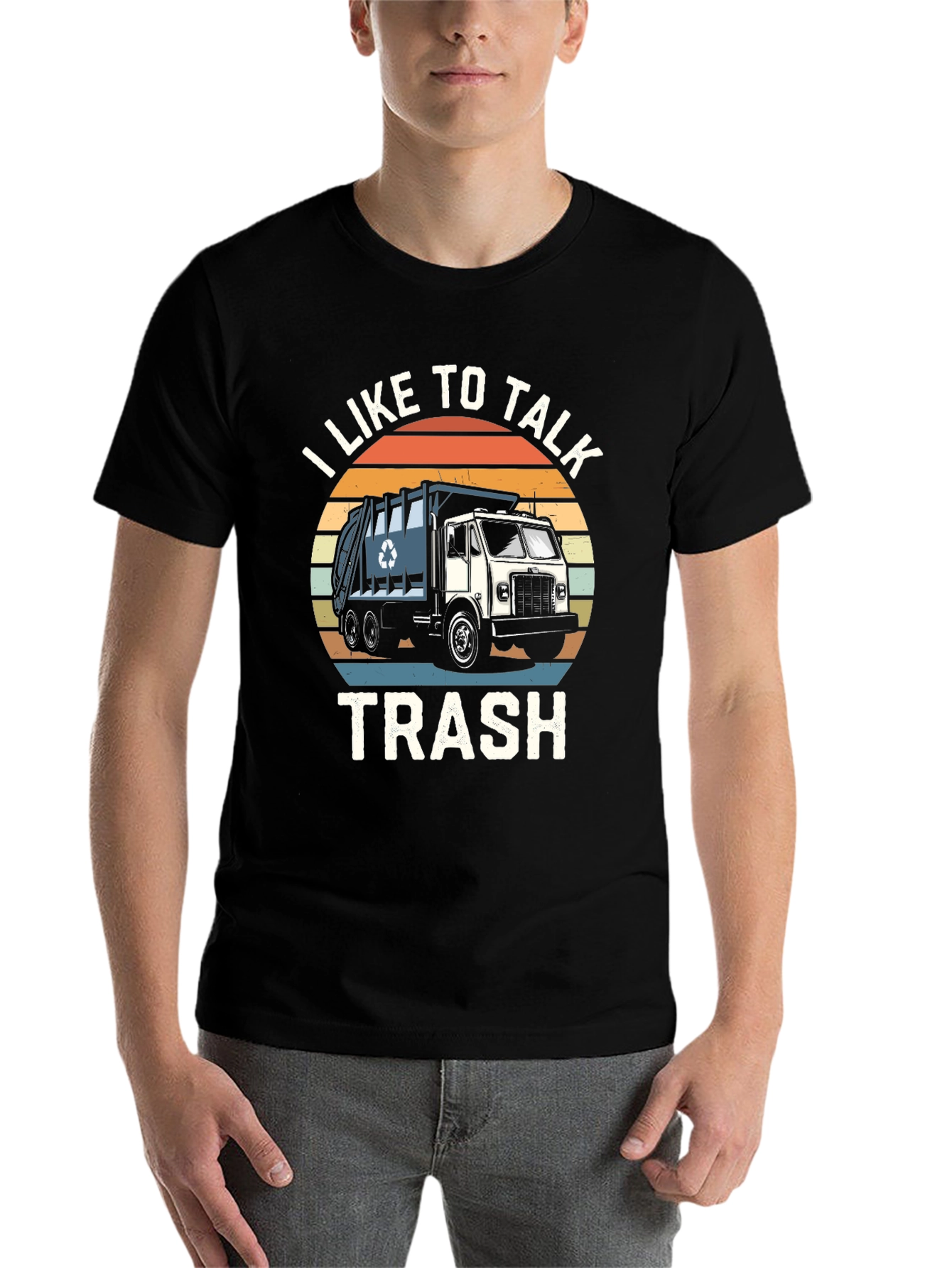 Black I Like to Talk Trash Graphic T-Shirt view 7